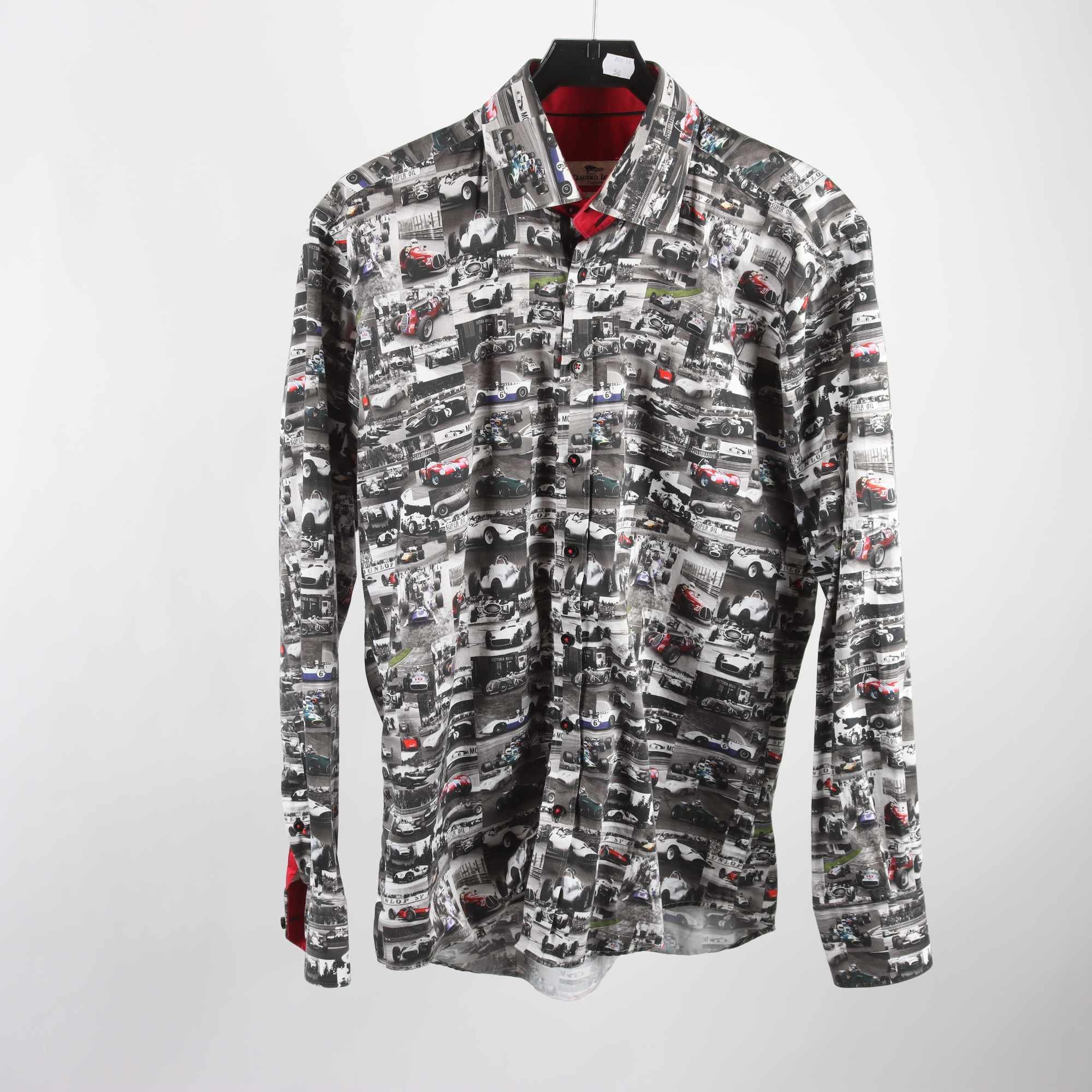 Skjorta, Claudio Lugli, mönstrad, bilar, stl. L