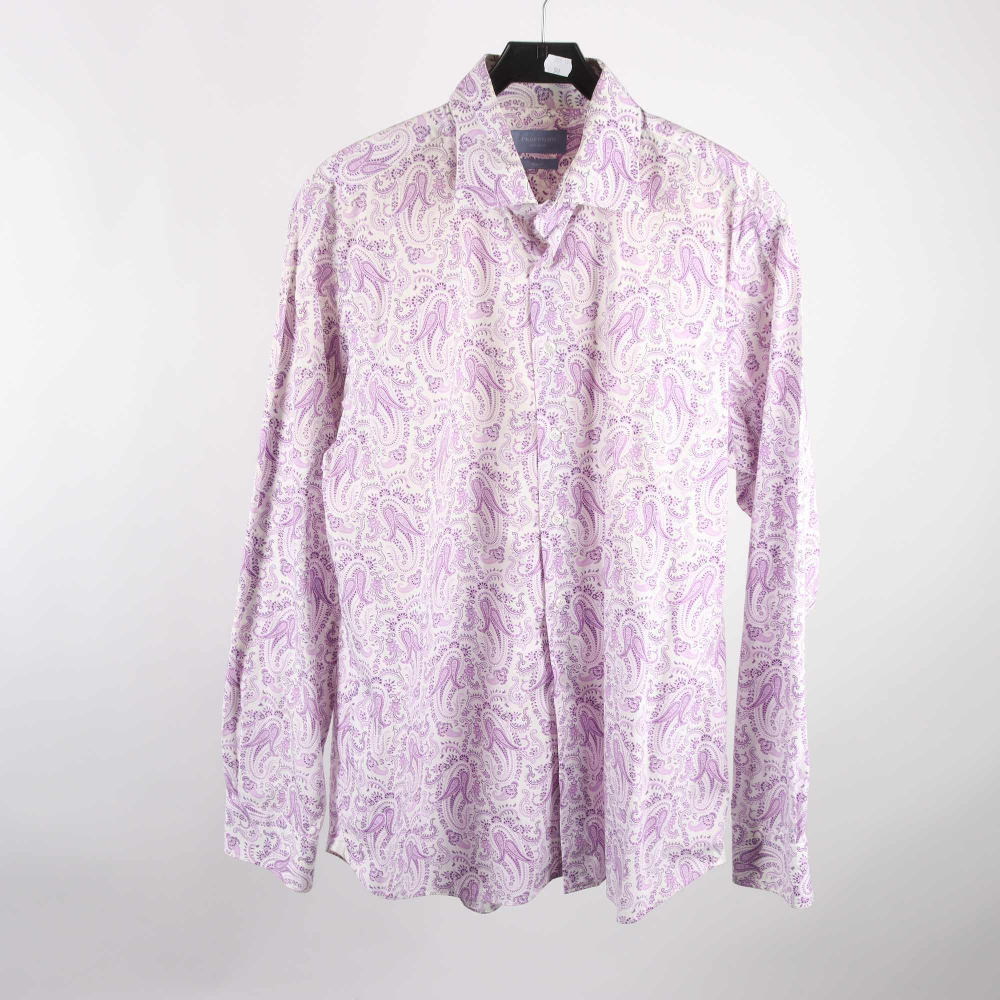 Skjorta, Profuomo, lila, mönstrad, stl. XL