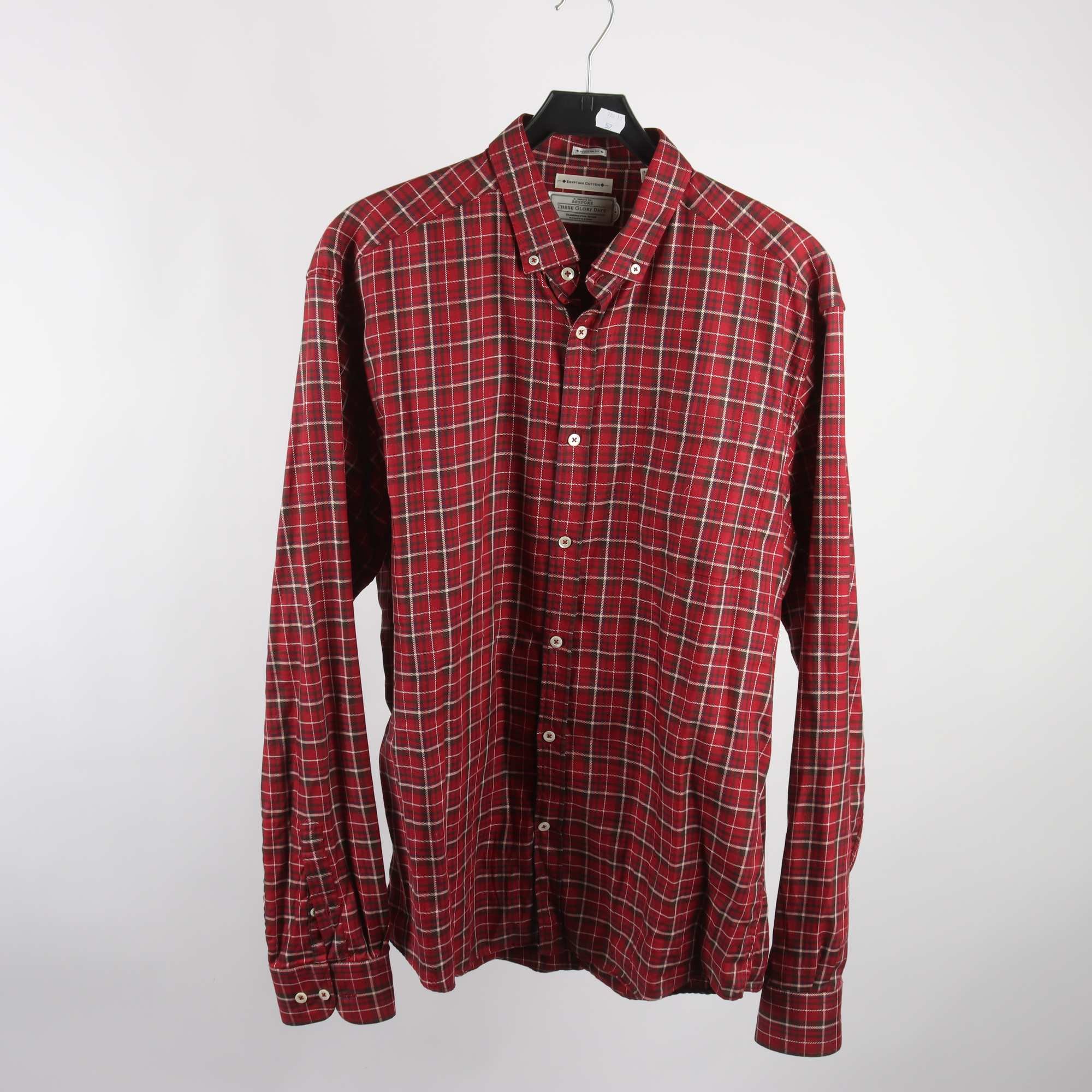 Skjorta, These Glory Days, röd, rutig, stl. XL