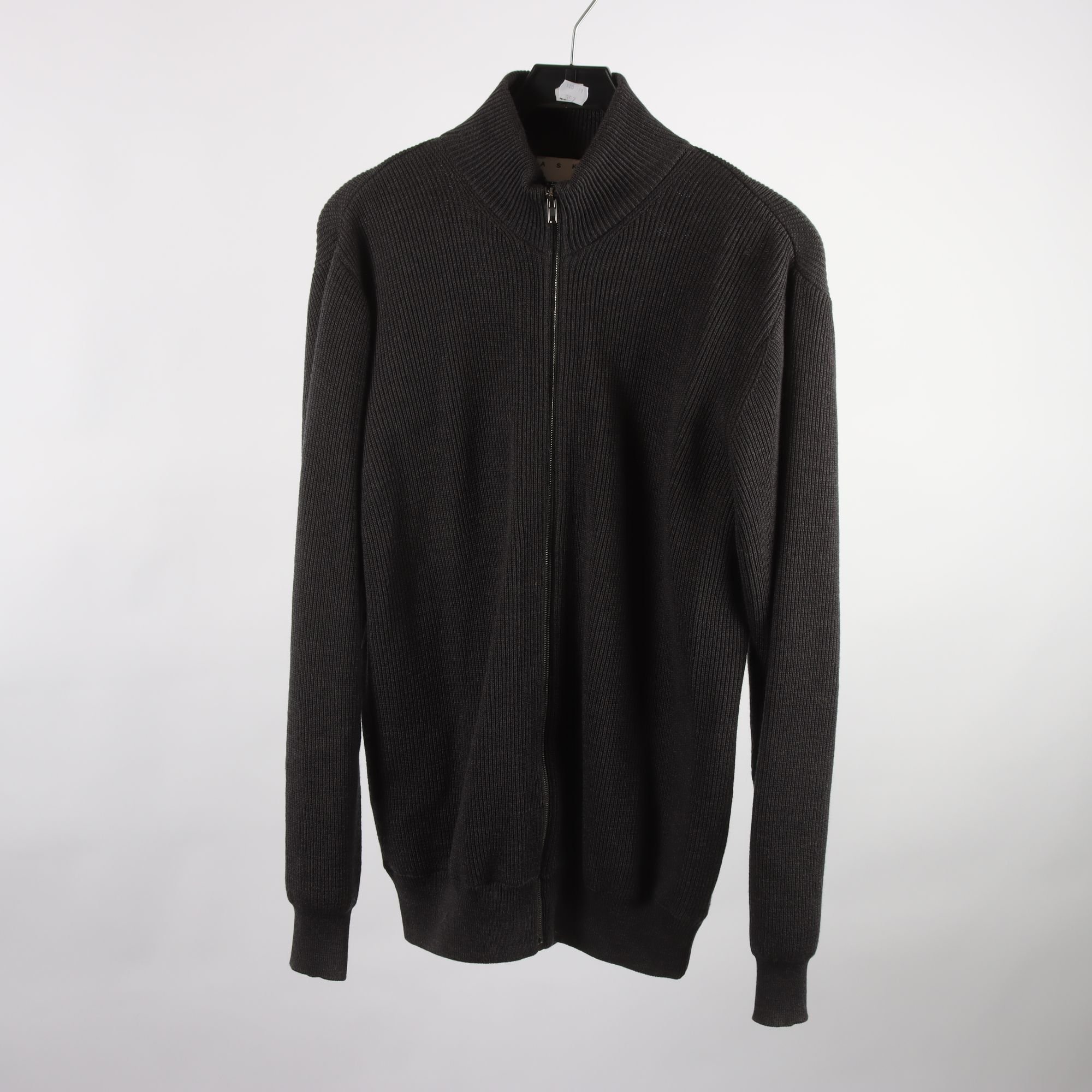 Kofta, Asket, brun/grå, 100% merino ull, stl. XL.