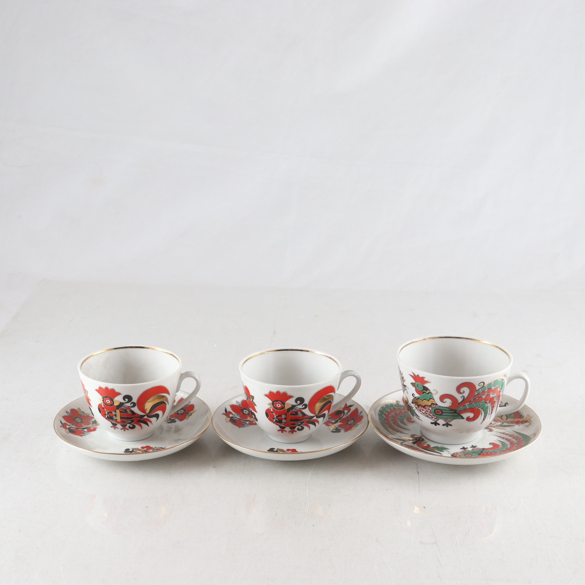 Koppar på fat, porslin, Lomonosov. Samfraktas ej.