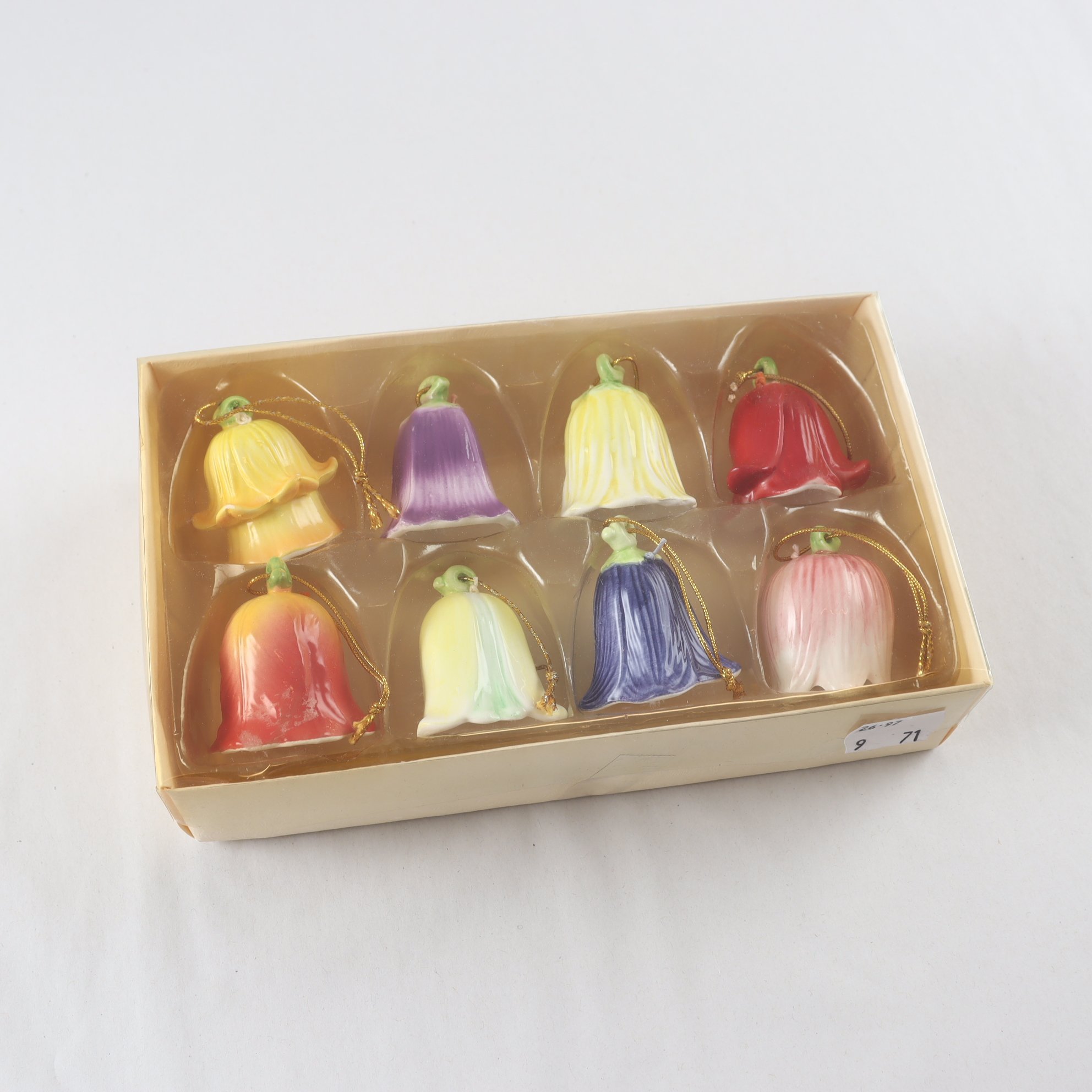 Blomklockor, påskdekoration, porslin, 8 st. Samfraktas ej