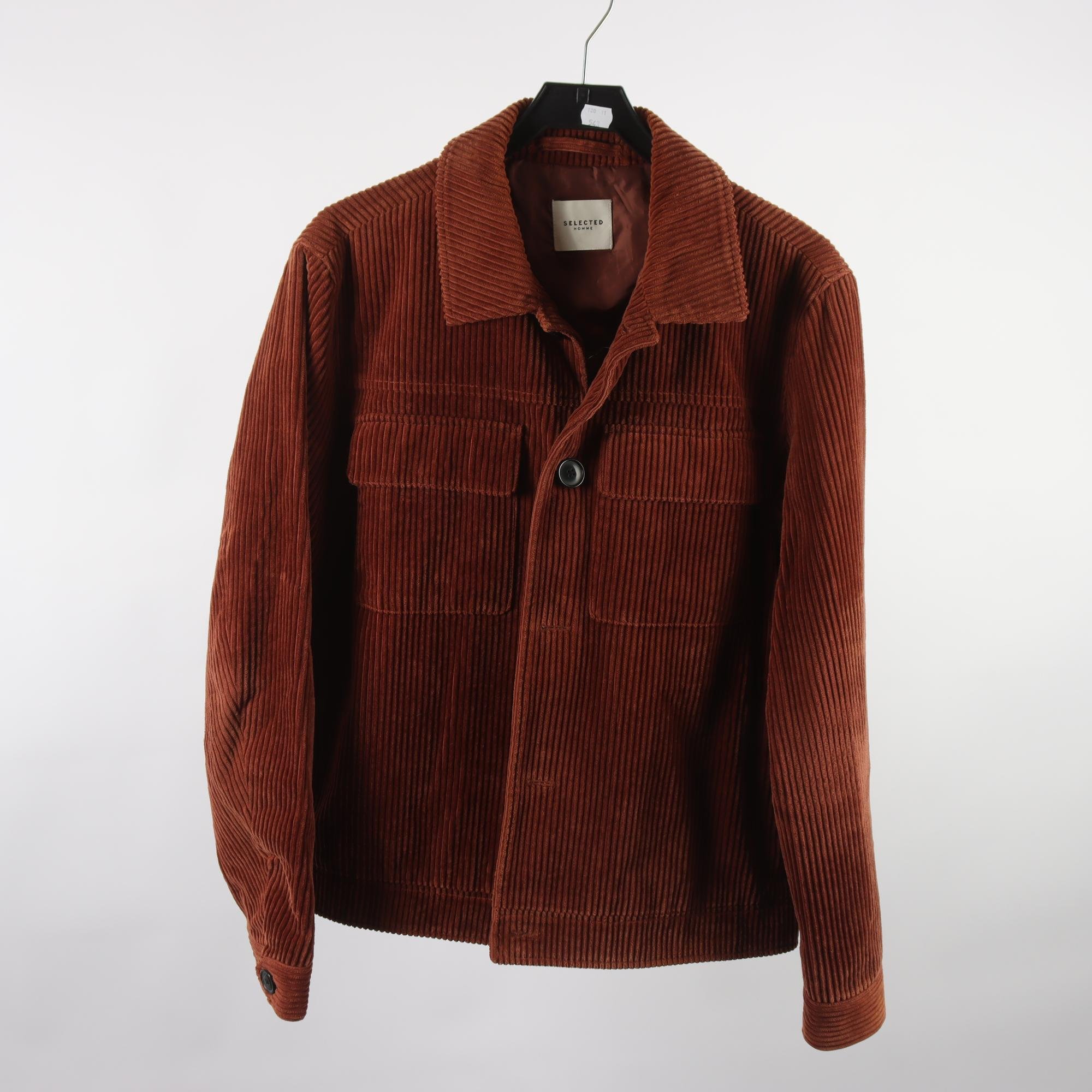 Skjortjacka, Selected Homme, brun, manchester, stl. L.