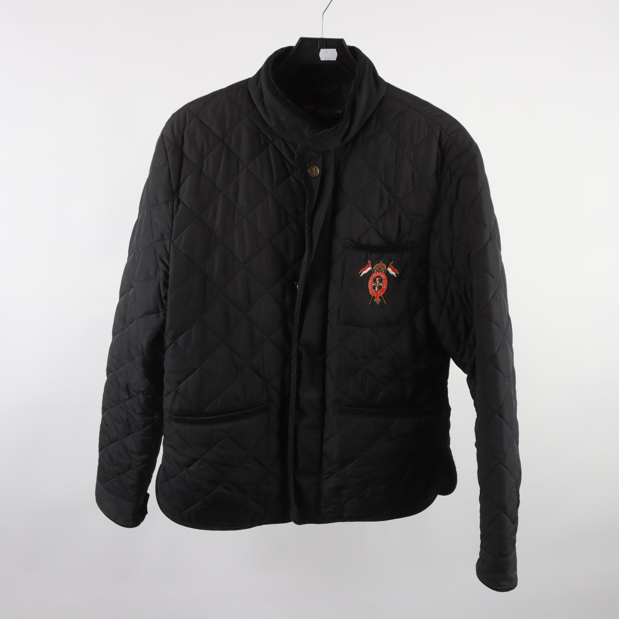 Jacka, Morris, svart, quiltad, stl. M.