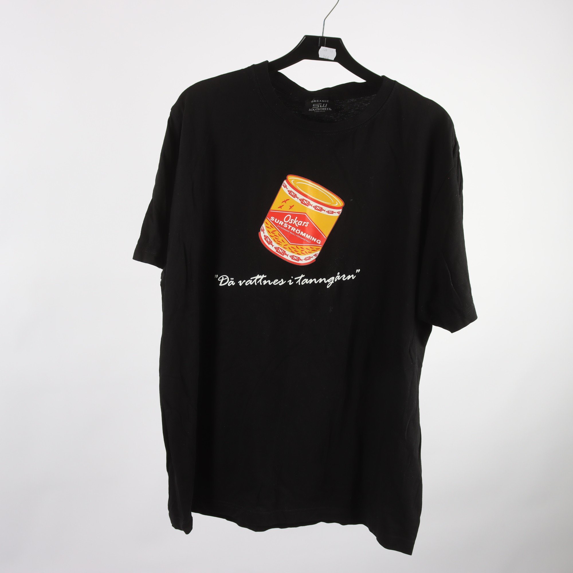 T-shirt, Sw South West, Oskars Surströmming, svart, stl. XL.