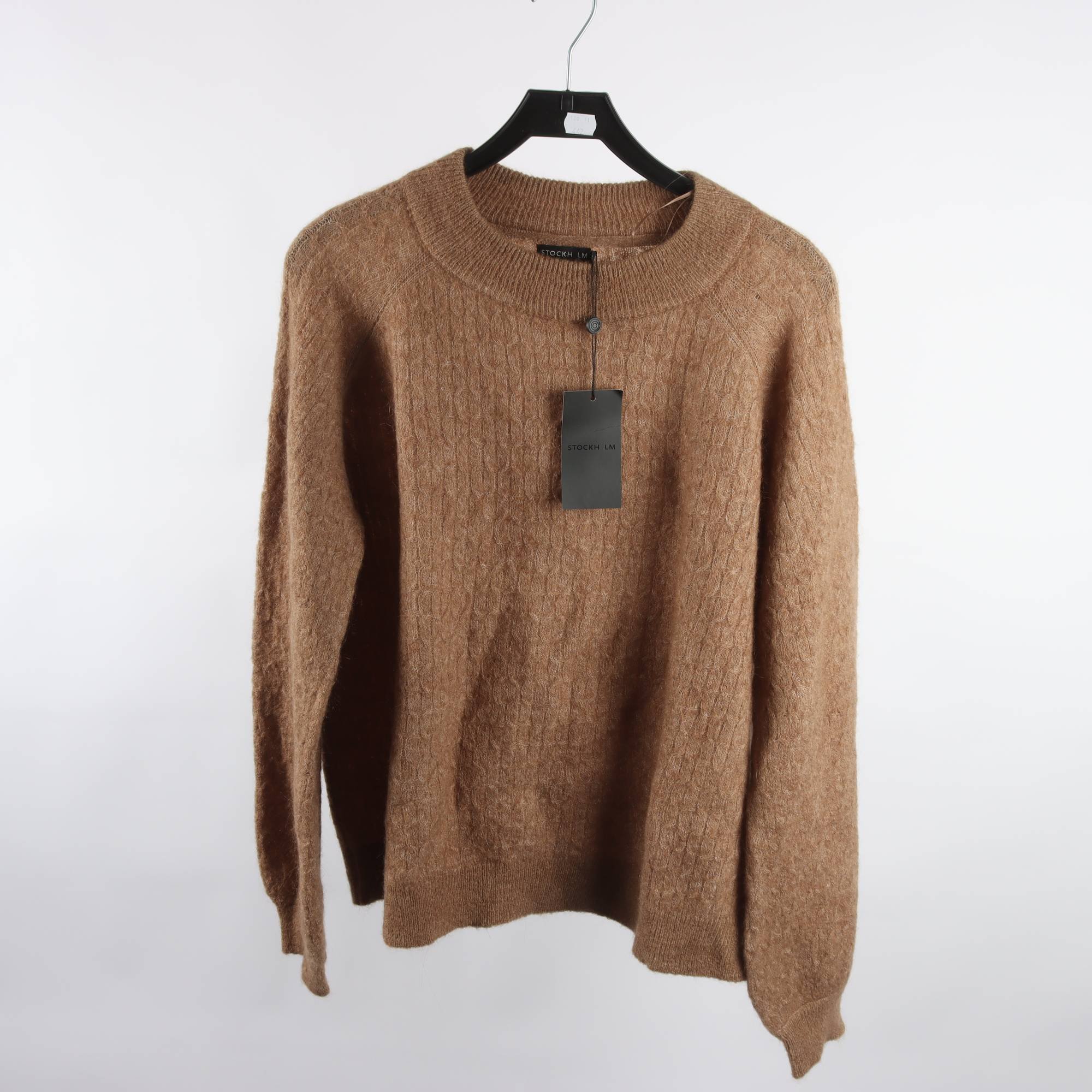 Tröja, Stockh LM, brun, ull, mohair, stl. XL.