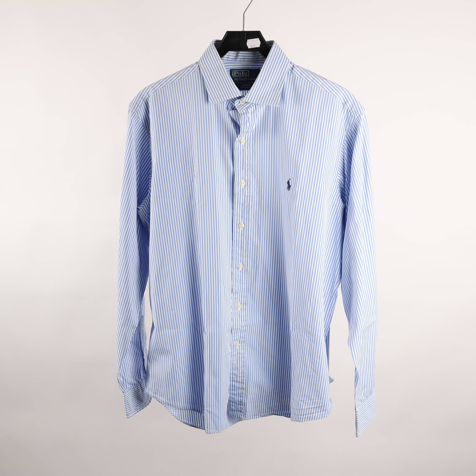 Skjorta, Polo Ralph Lauren, blå, vit, randig, stl. L