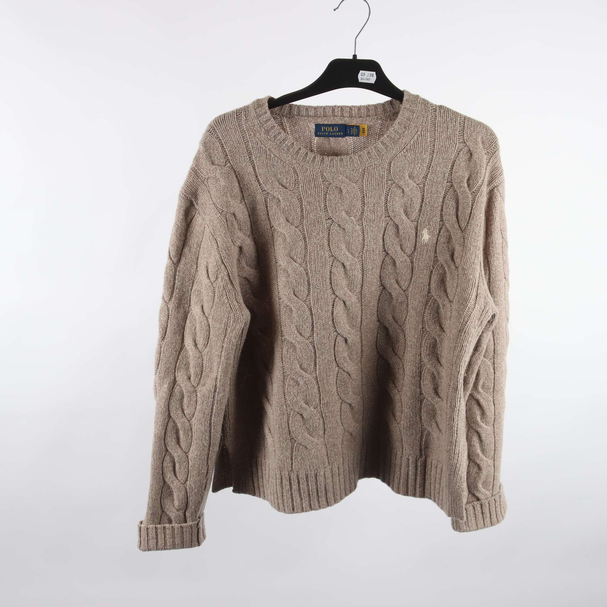 Stickad tröja, Polo Ralph Lauren, ull- & kashmir, stl. L
