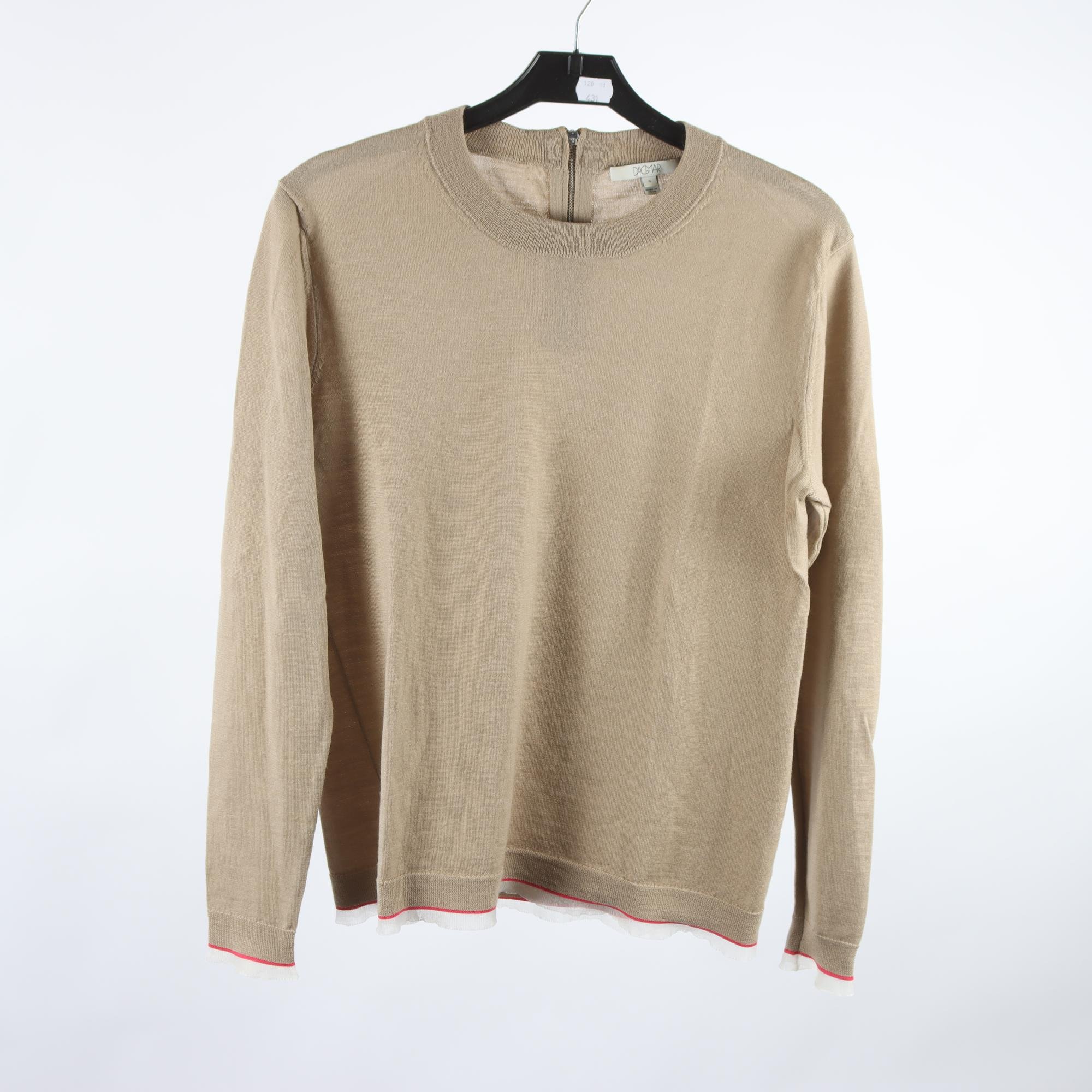 Tröja, Dagmar, ljusbrun, 96% ull, stl. S.