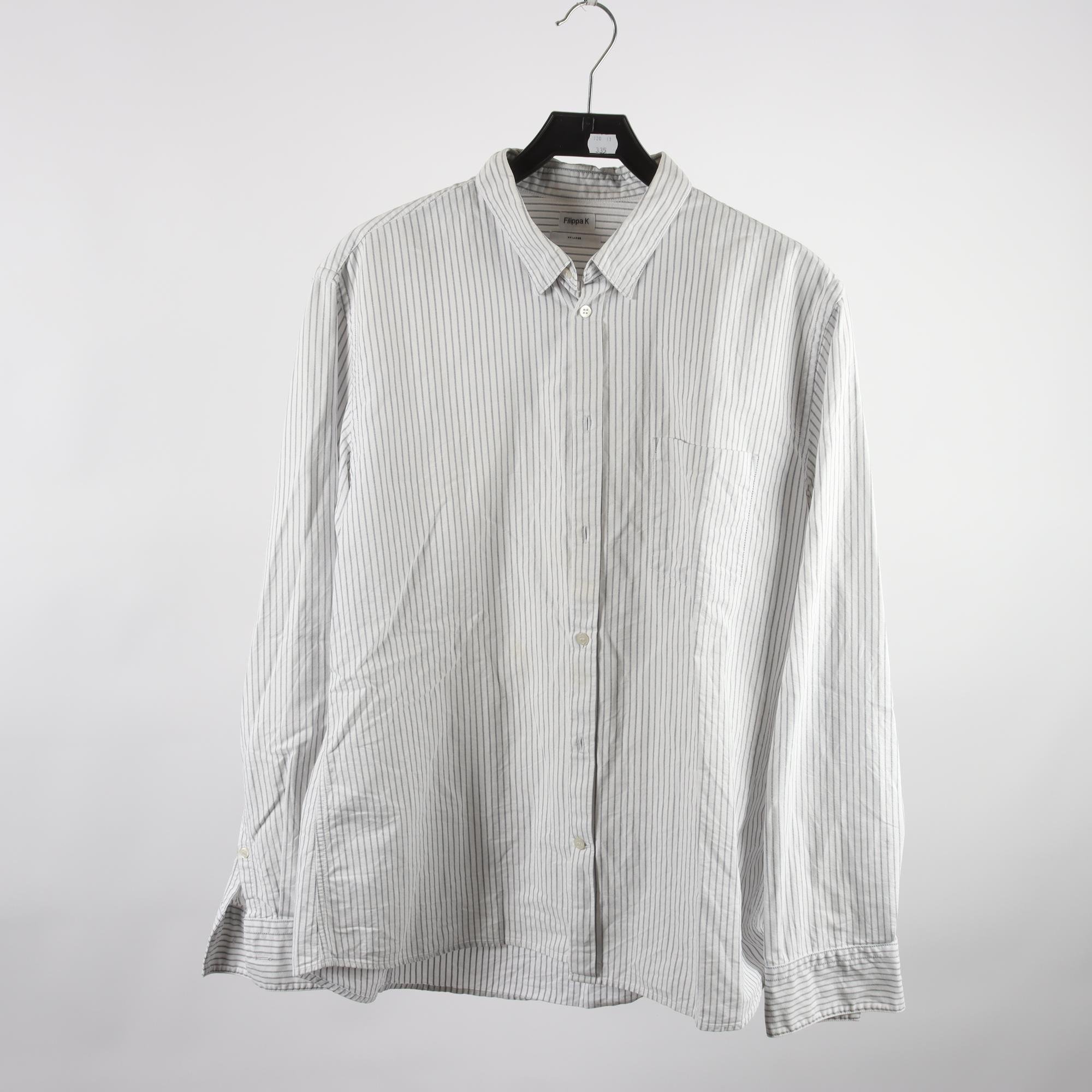 Skjorta, Filippa K, randig, vit, grå, stl. XXL.