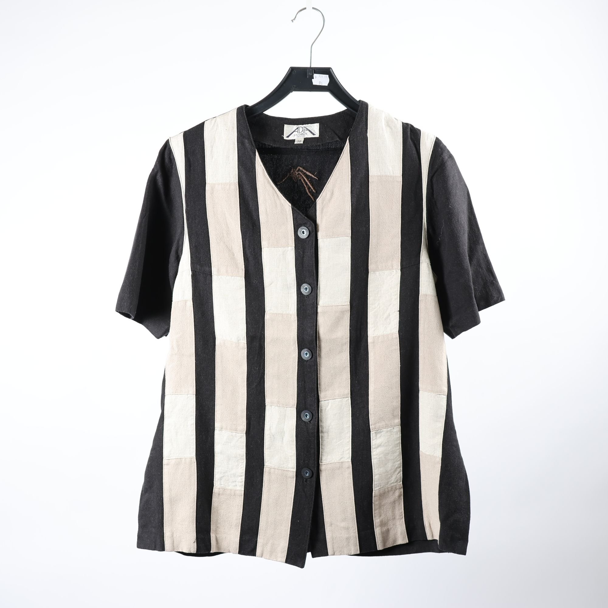 Blus/skjorta, ADA Fashion, svart, beige, stl. 38