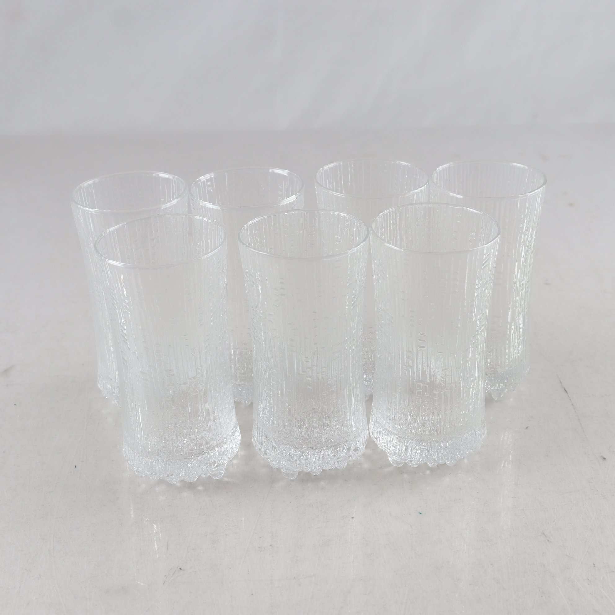 Glas, Iittala, ”Ultima Thule”, Tapio Wirkala, 7 st. Samfraktas ej