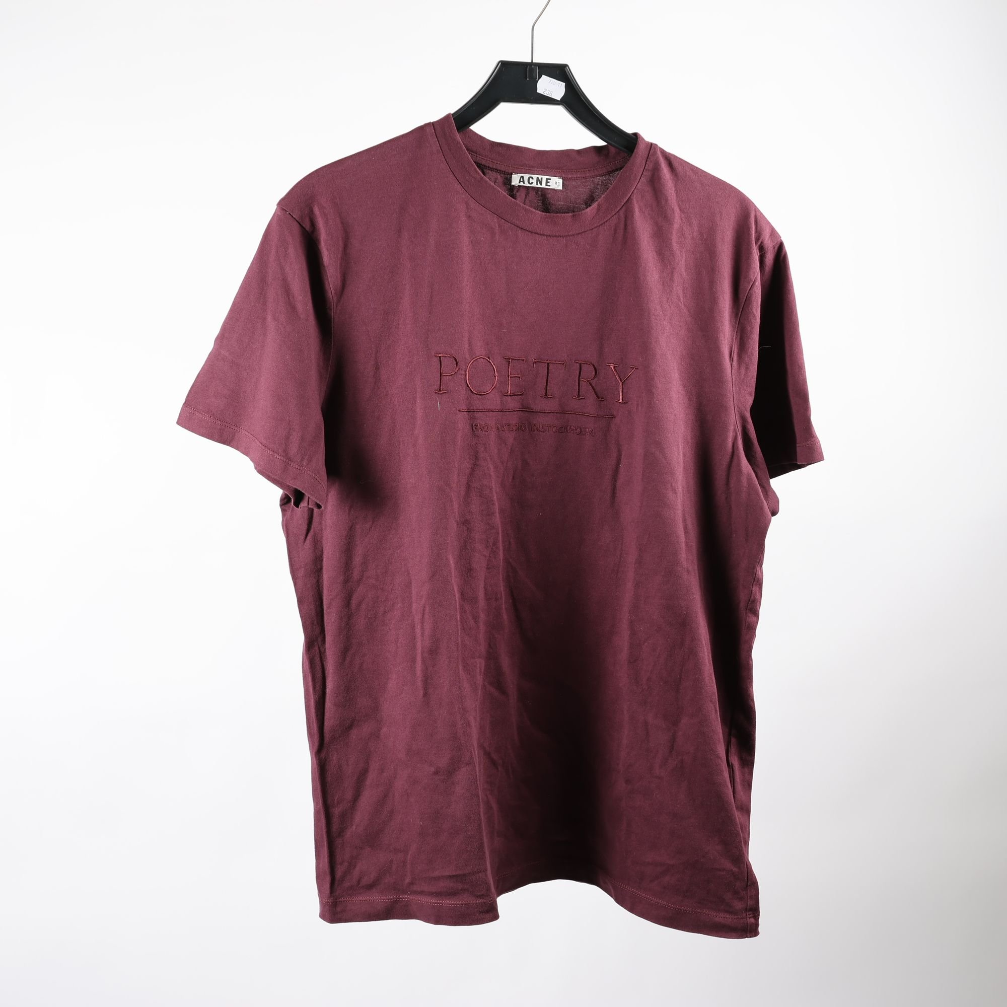 T-shirt, Acne, plommon, stl. L