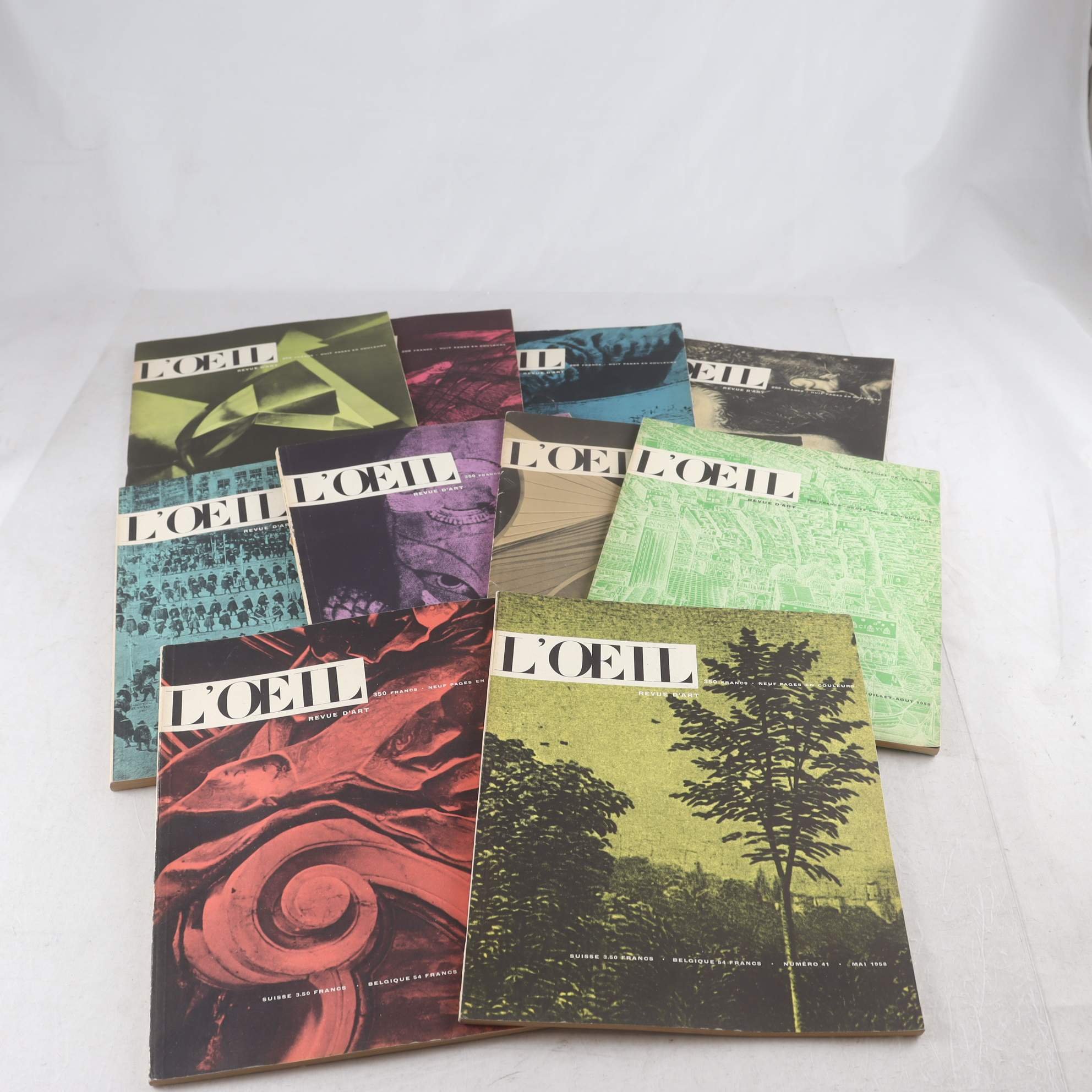 L´Oeil: Revue d´Art, 10 nummer från åren 1956 & 1958