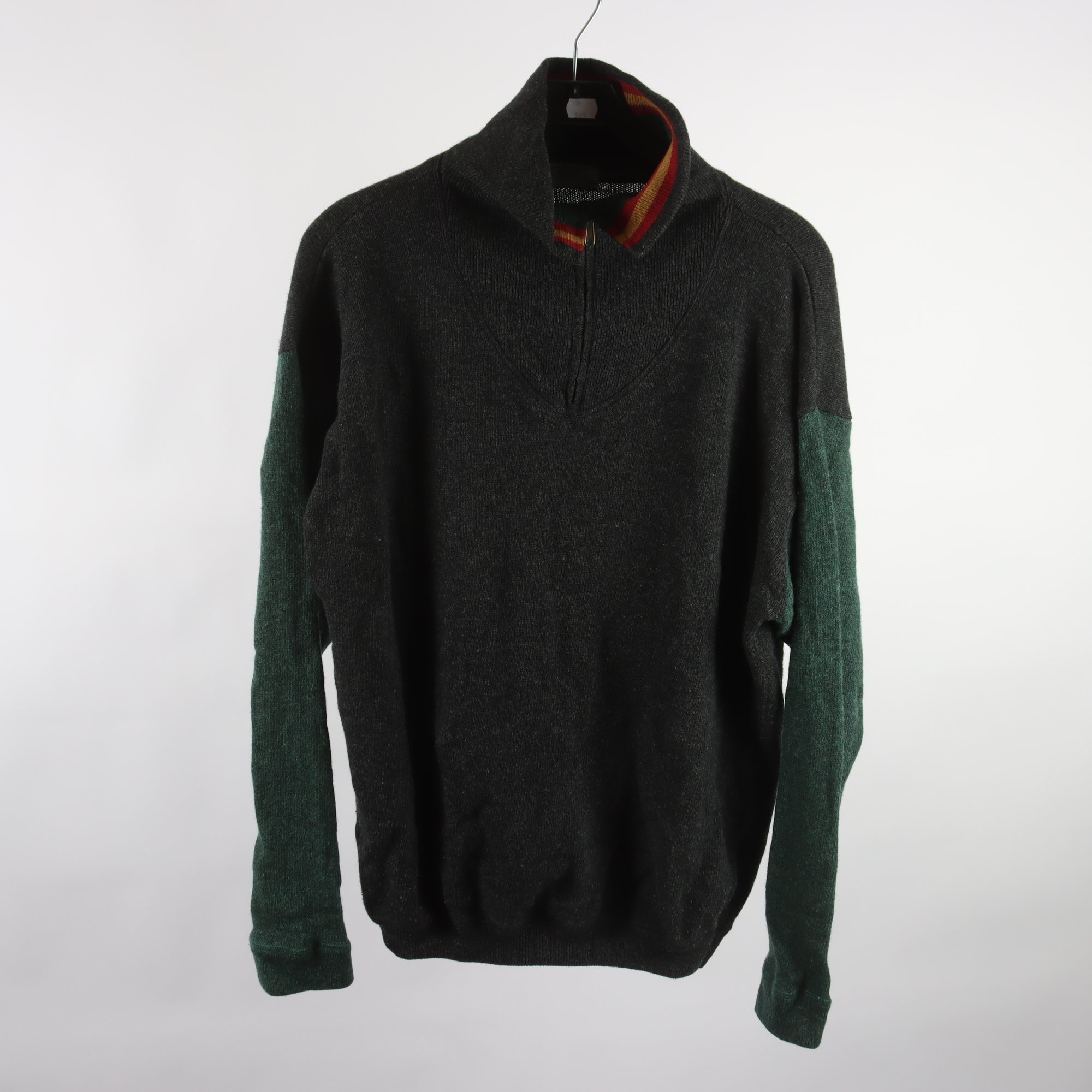 Tröja, Esprit, grå, grön, lammull, stl. M.