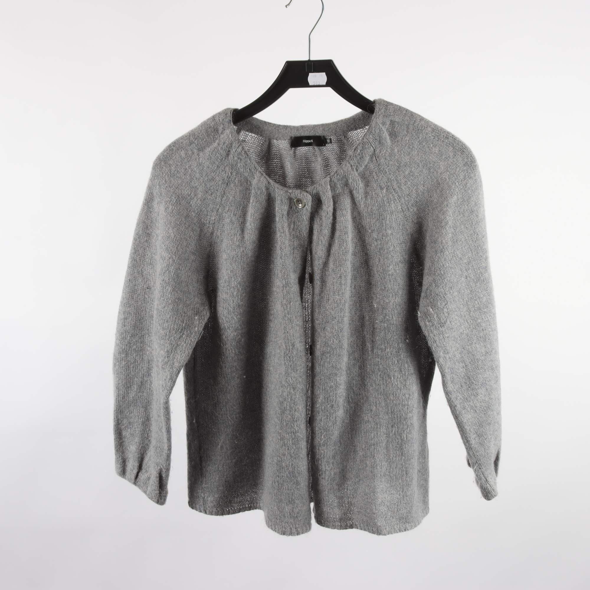 Kofta, Filippa K, grå, lammull, kid mohair, stl. L.