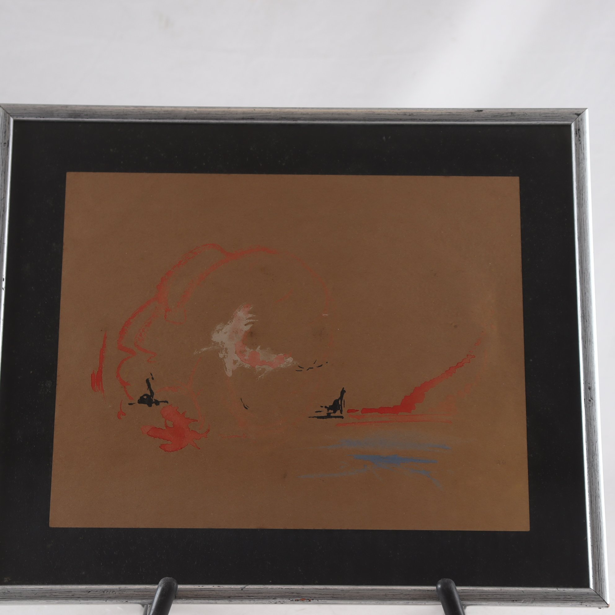 Akvarell, sign Mik. -87. Samfraktas ej.