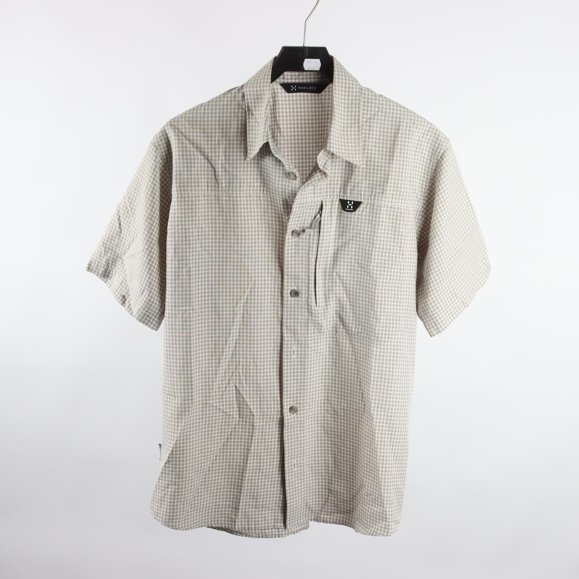 Skjorta, Haglöfs, rutig, beige, vit, stl. M.