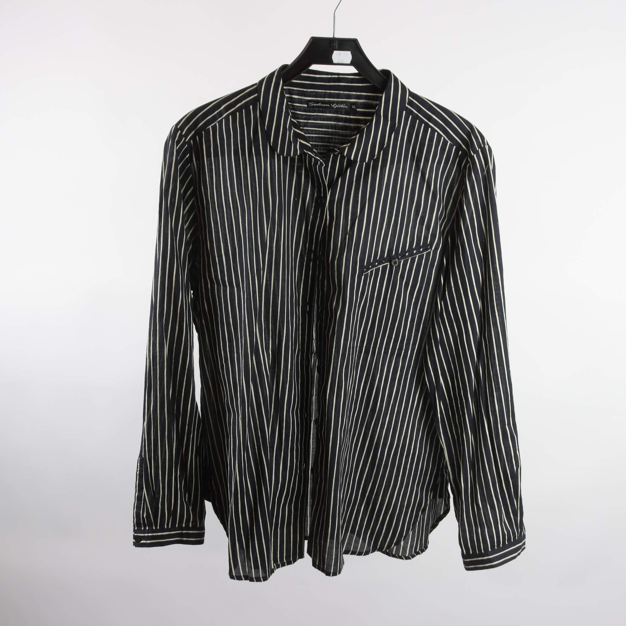 Blus, Gudrun Sjödén, randig, svart, vit, stl. XL.