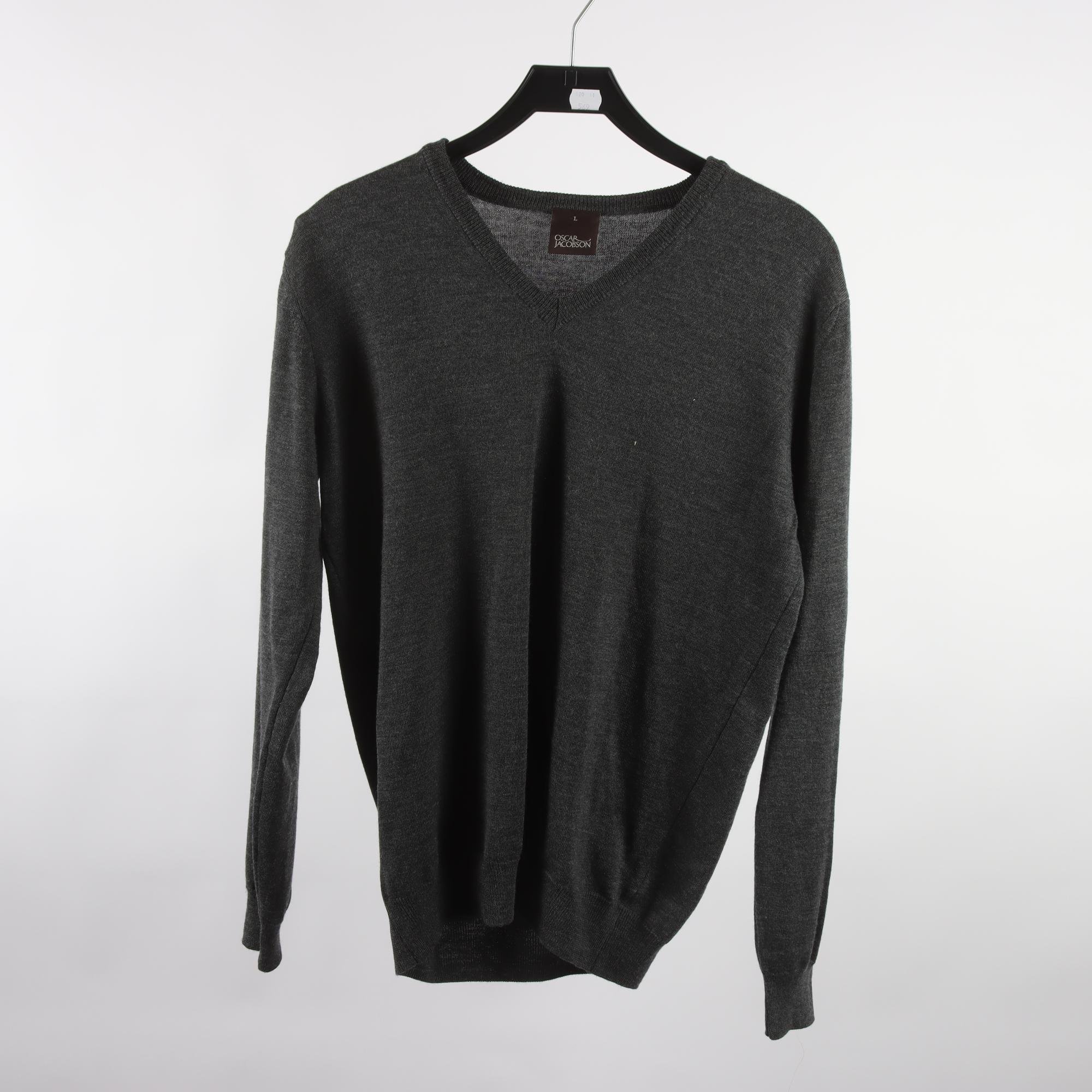 Tröja, Oscar Jacobson, grå, 100% ull, stl. L.