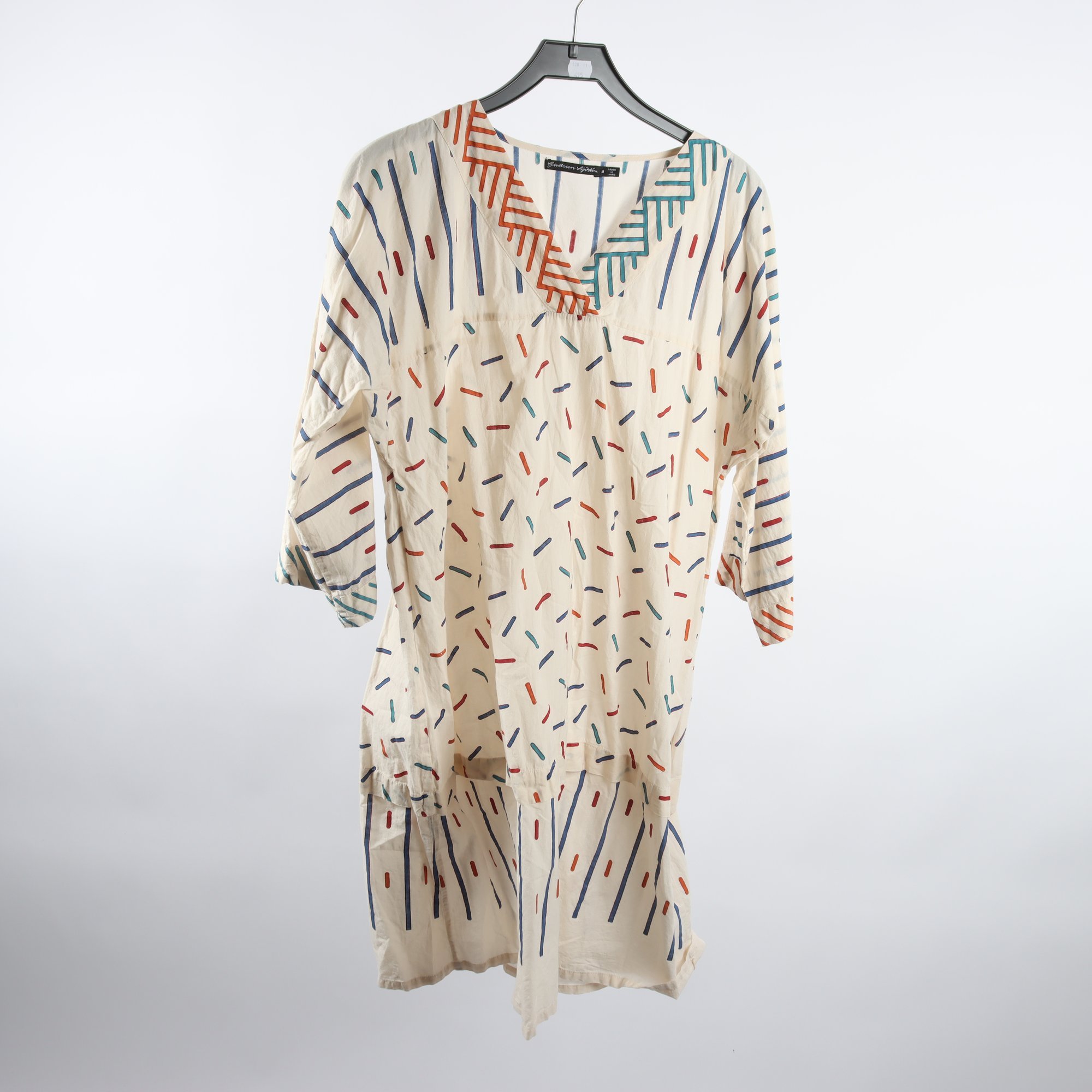 Klänning, Gudrun Sjödén, mönstrad, beige, stl. M.