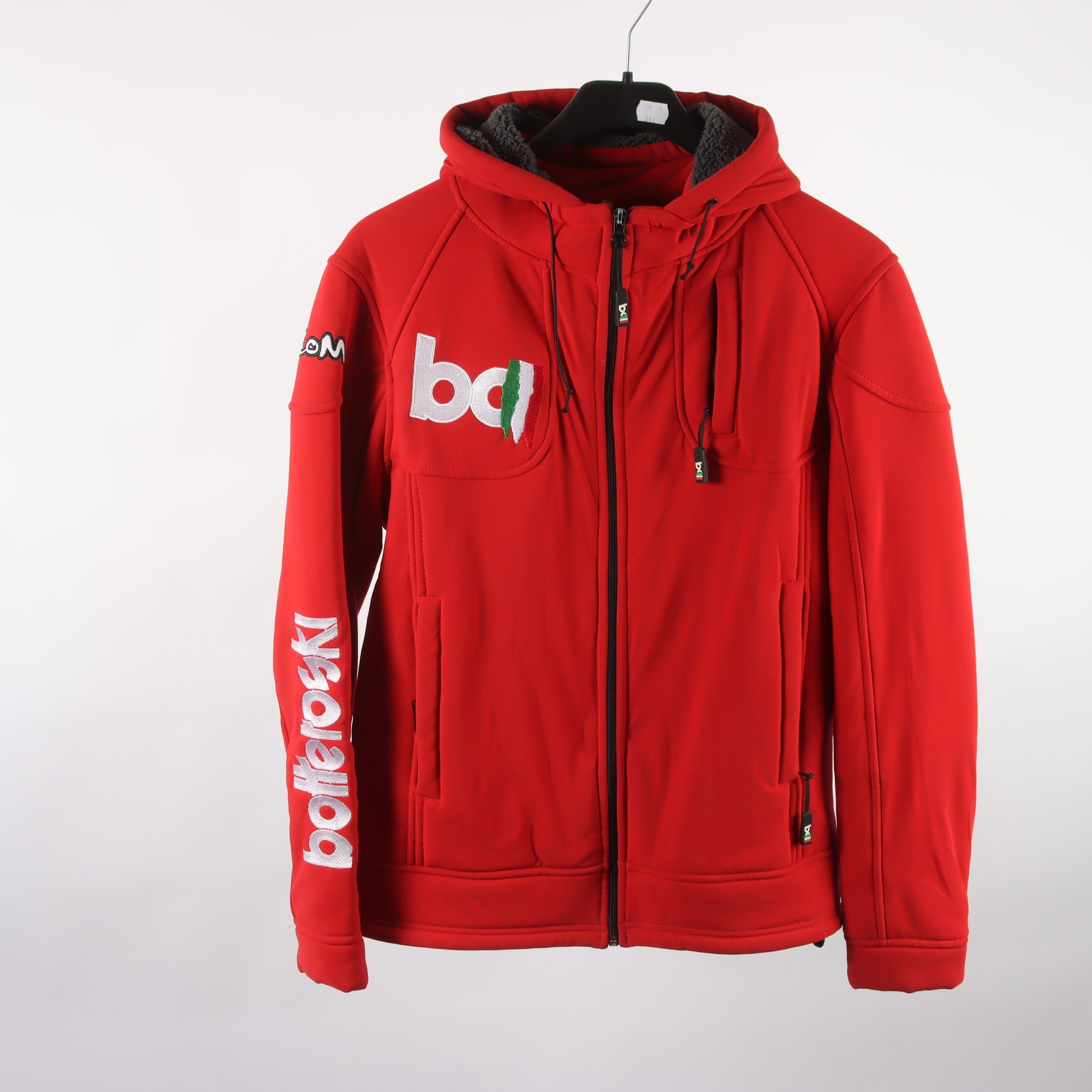 Fodrad jacka, Botteroski, röd, stl. M.