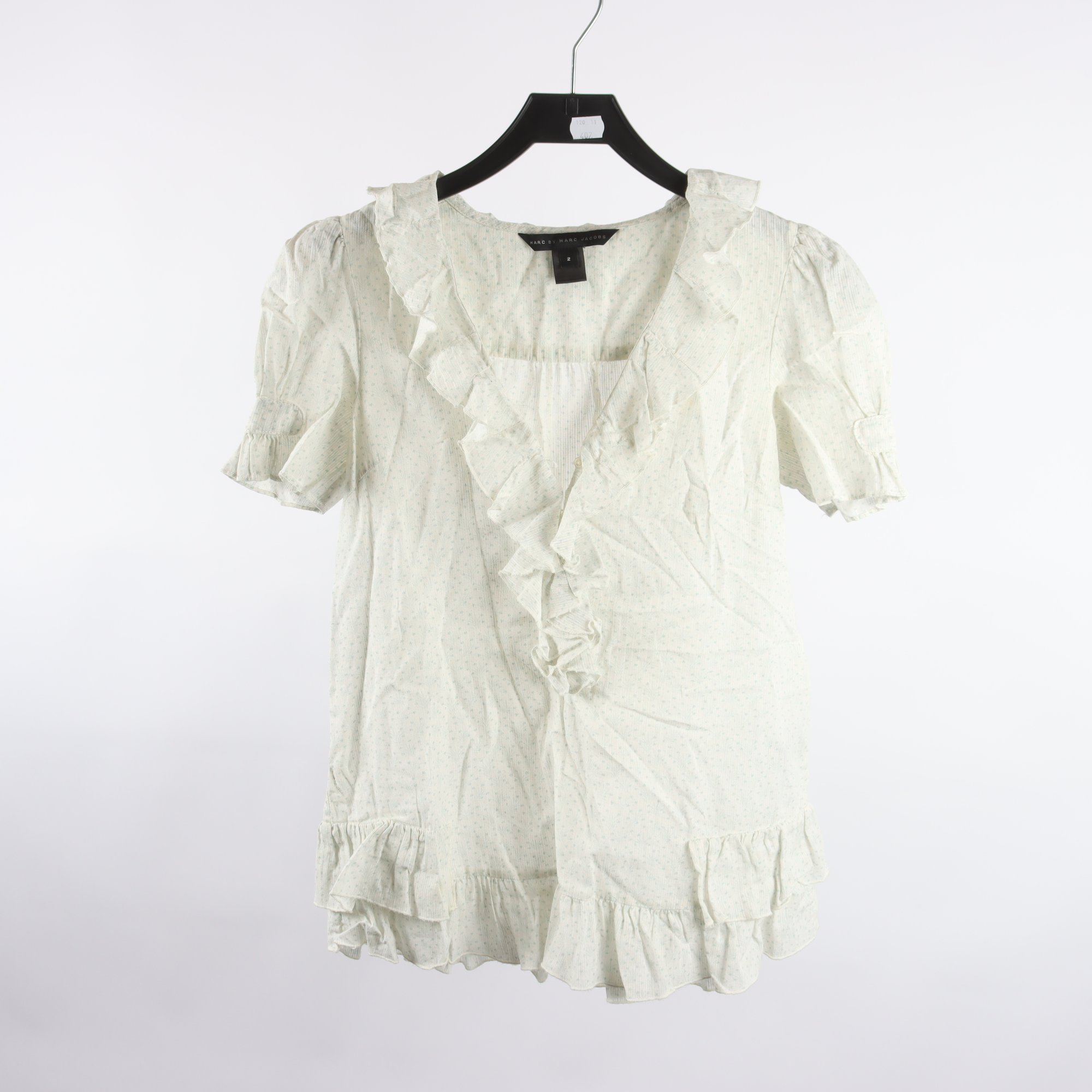 Blus, Marc by Marc Jacobs, mönstrad, vit, stl. XS.