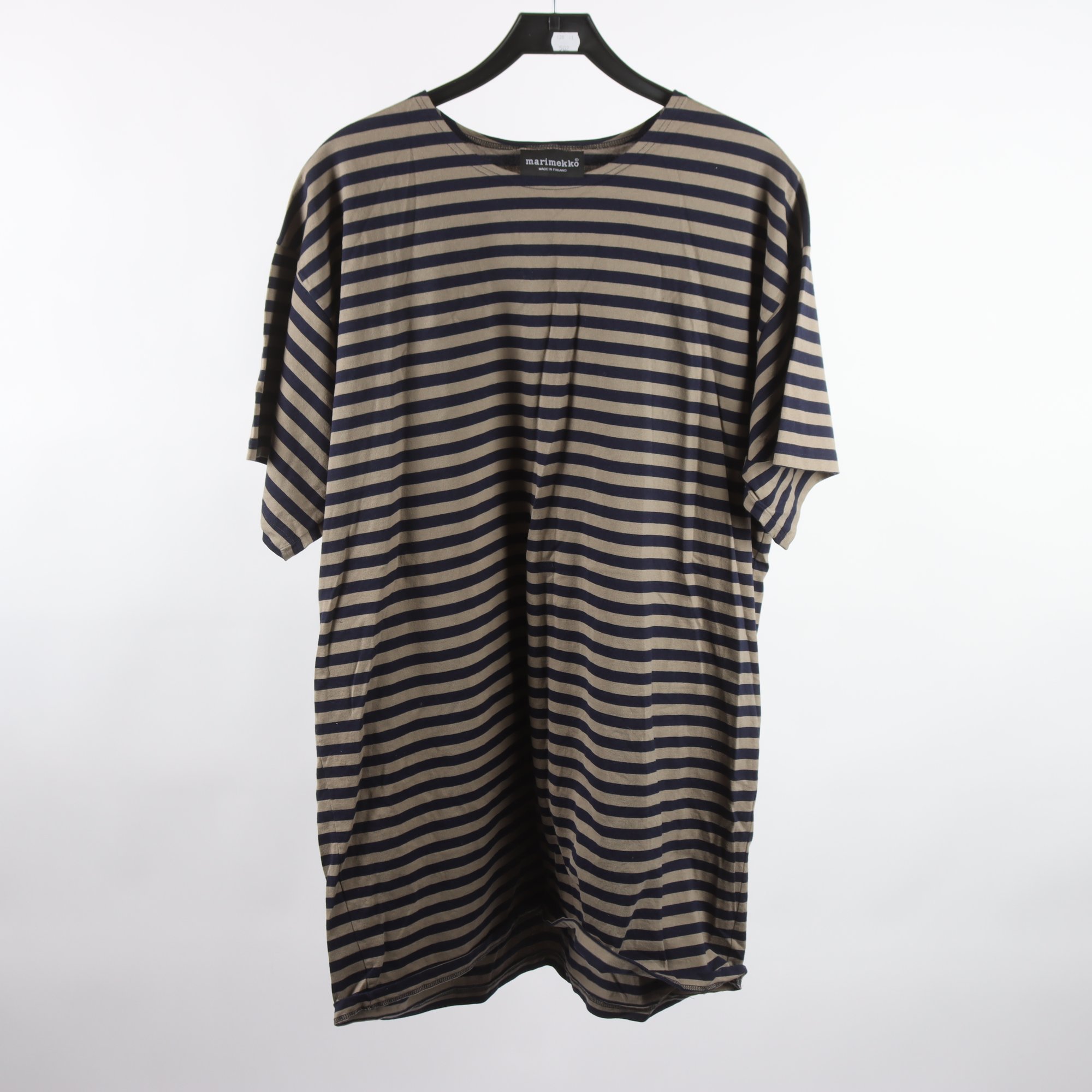 Klänning, Marimekko, randig, beige, blå, stl. L.