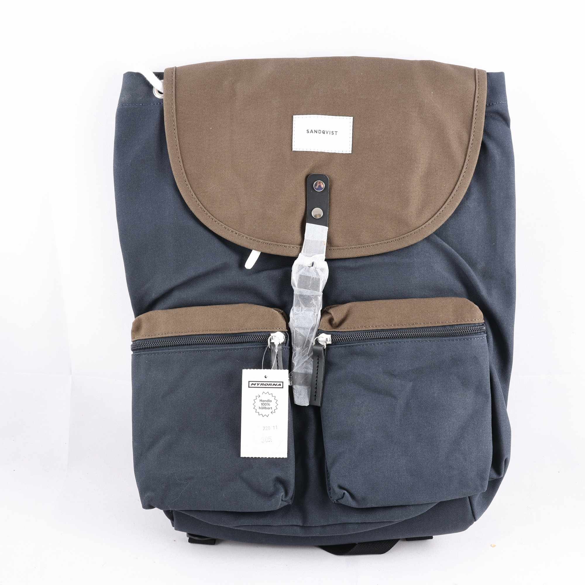 Ryggsäck, Sandqvist, blå, brun