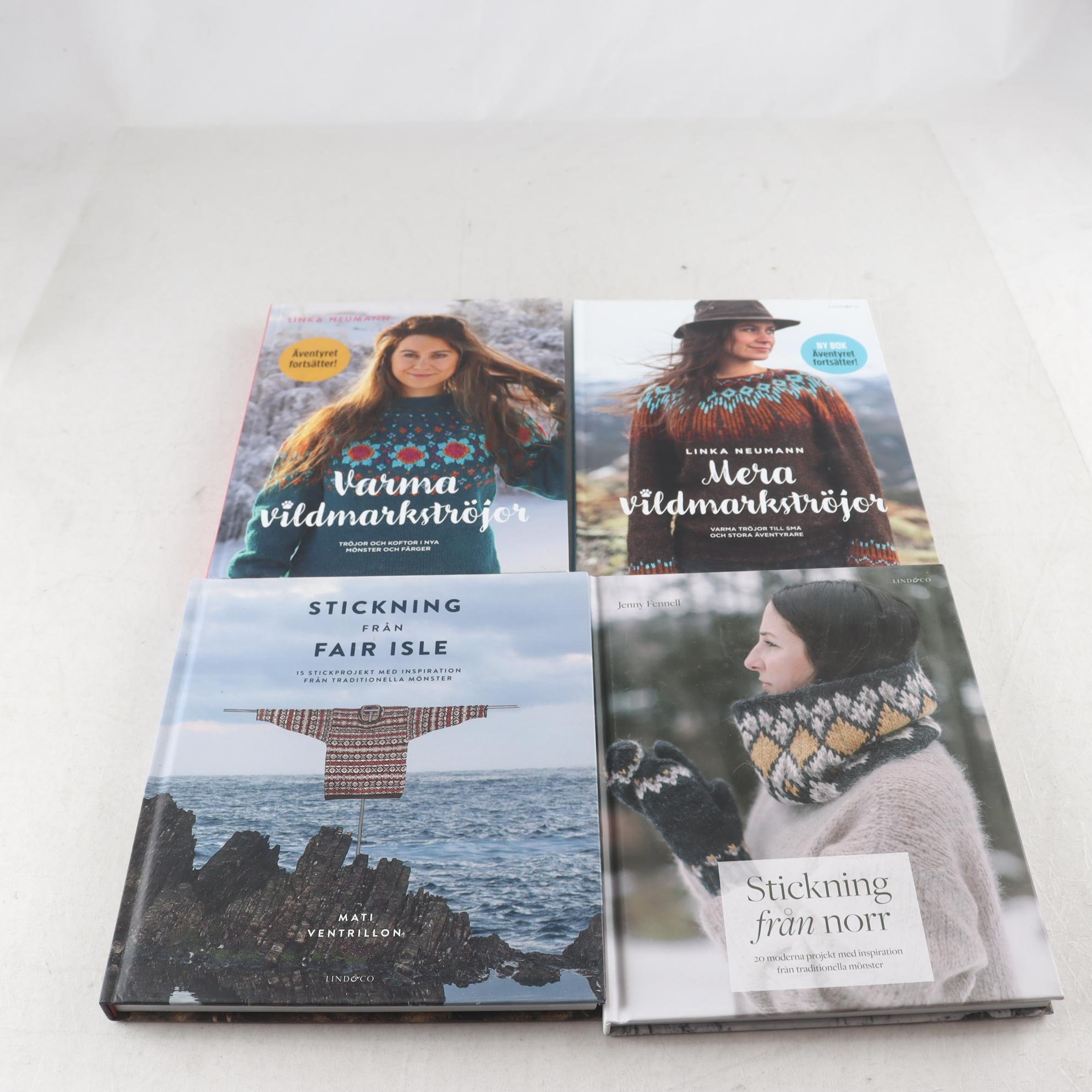 Stickning, bokpaket med 4 volymer