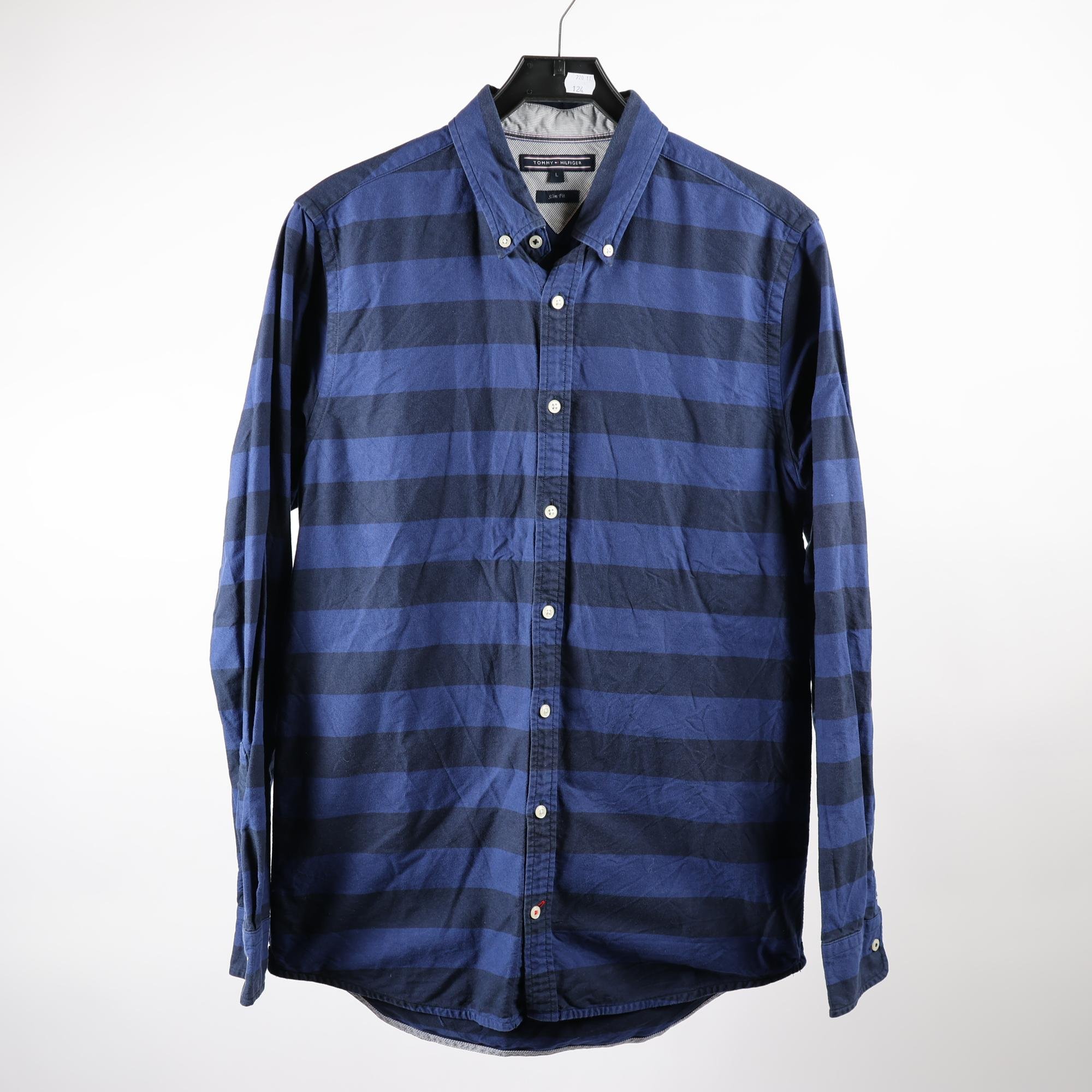 Skjorta, Tommy Hilfiger, blå, randig, stl. L