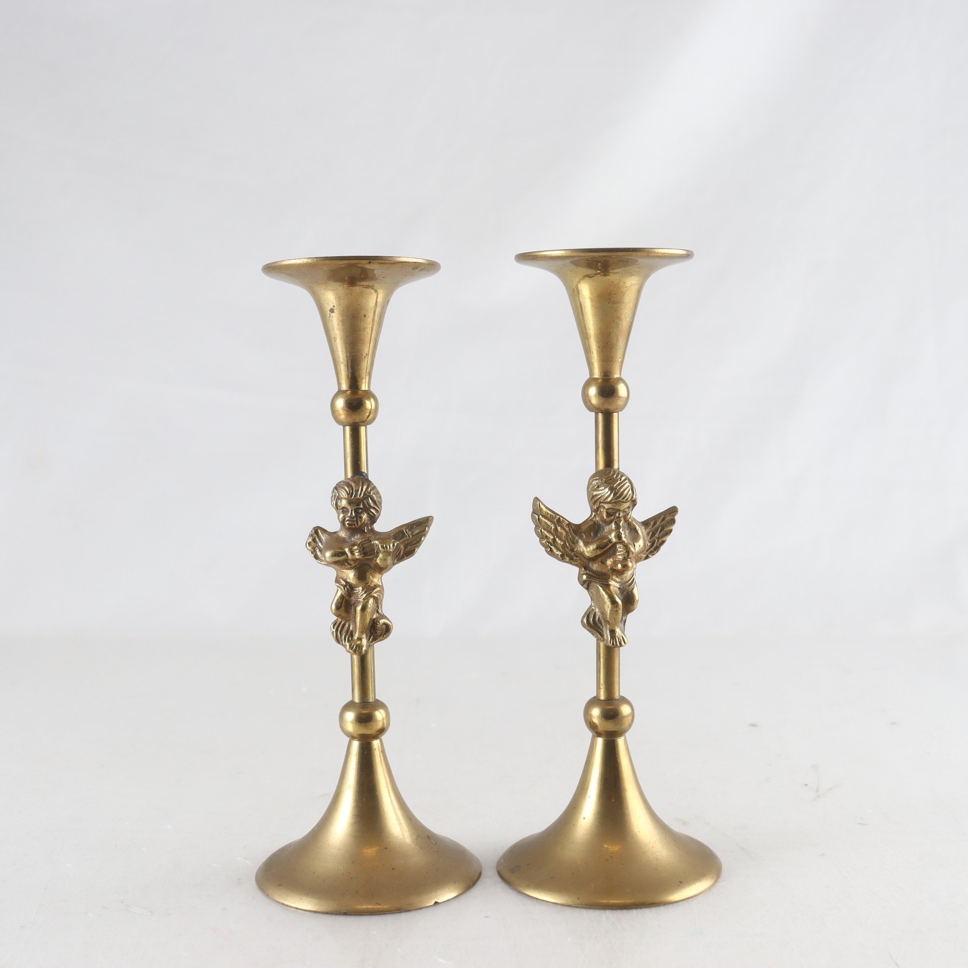 Paret Ljusstakar, ”Änglar”, mässing.