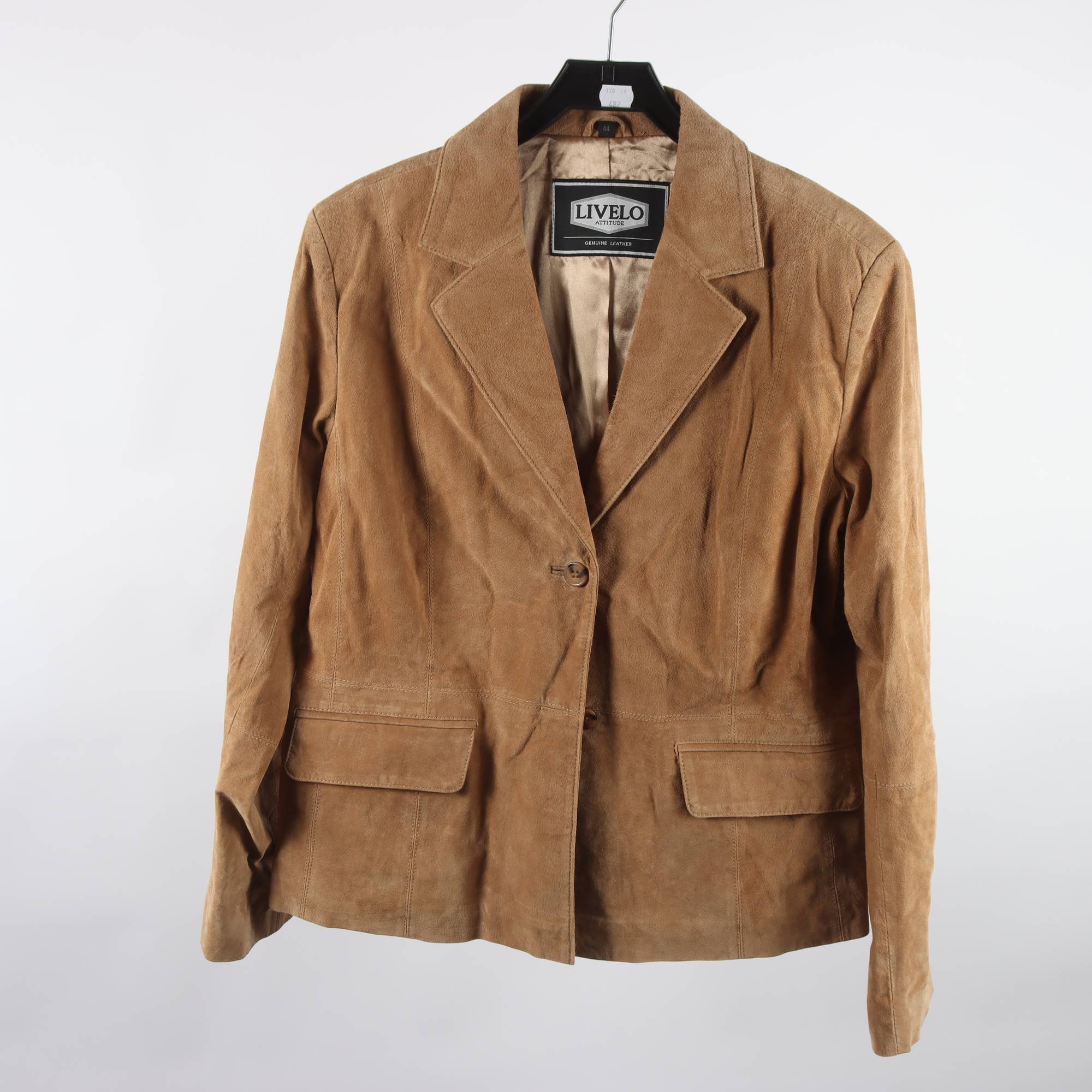 Skinnjacka, Livelo, brun, stl. 44.