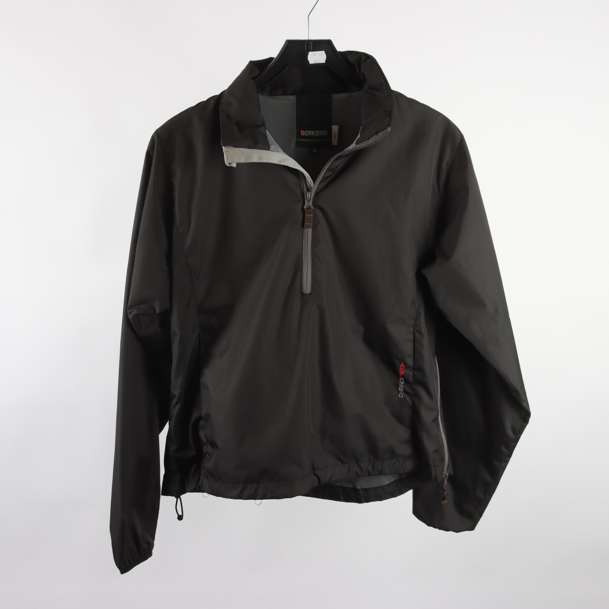 Vindjacka/anorak, Didriksons, golf, svart, stl. 40.