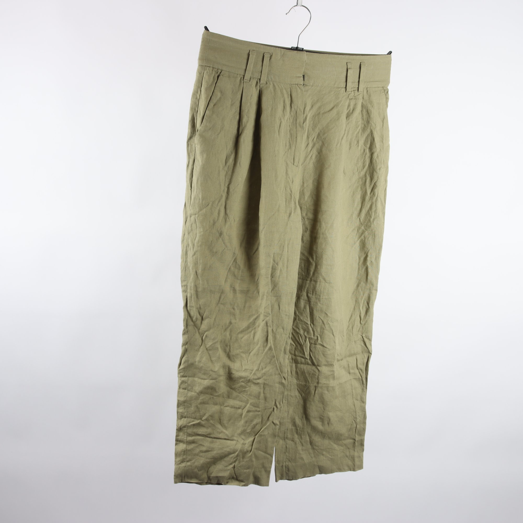 Byxor, Massimo Dutti, grön, 100% lin, stl. 40.