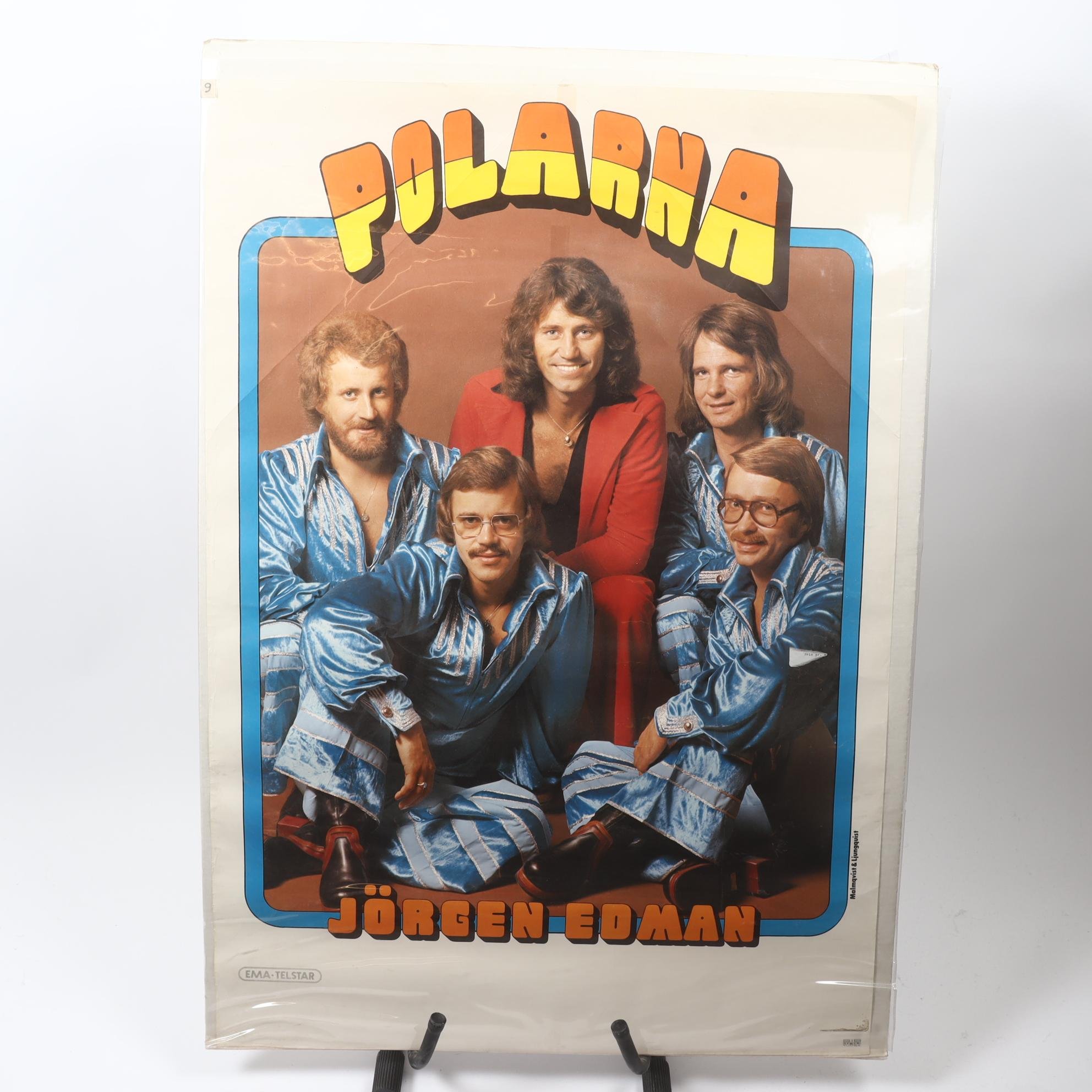 Poster, print, Polarna, Jörgen Edman, Ema Telstar, 1970-tal. Endast avhämtning.