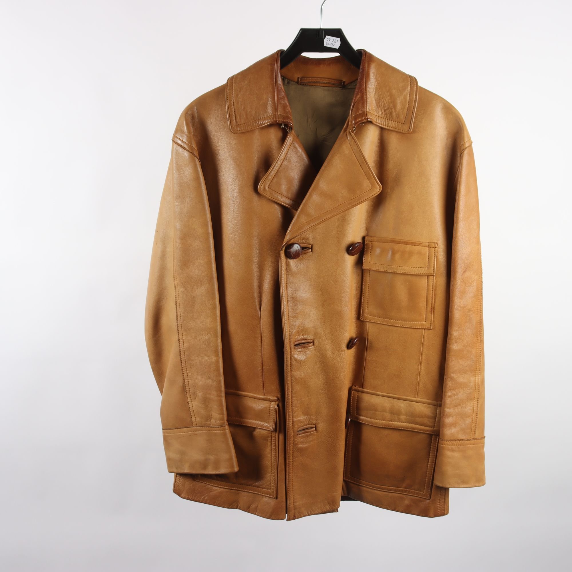 Skinnjacka, Huc of Sweden, vintage, 100% läder, stl. 48