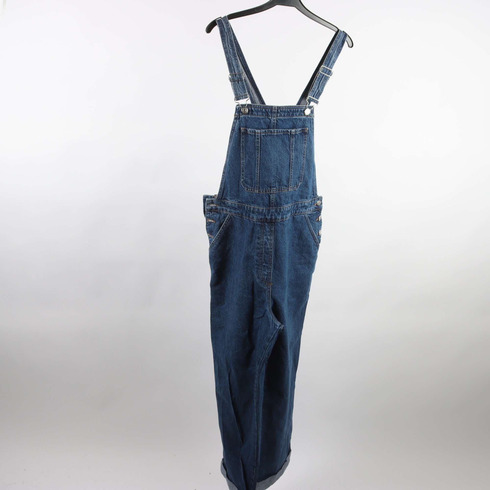 Hängselbyxor, Looney Tunes x Na-Kd, blå, jeans, stl. 40.