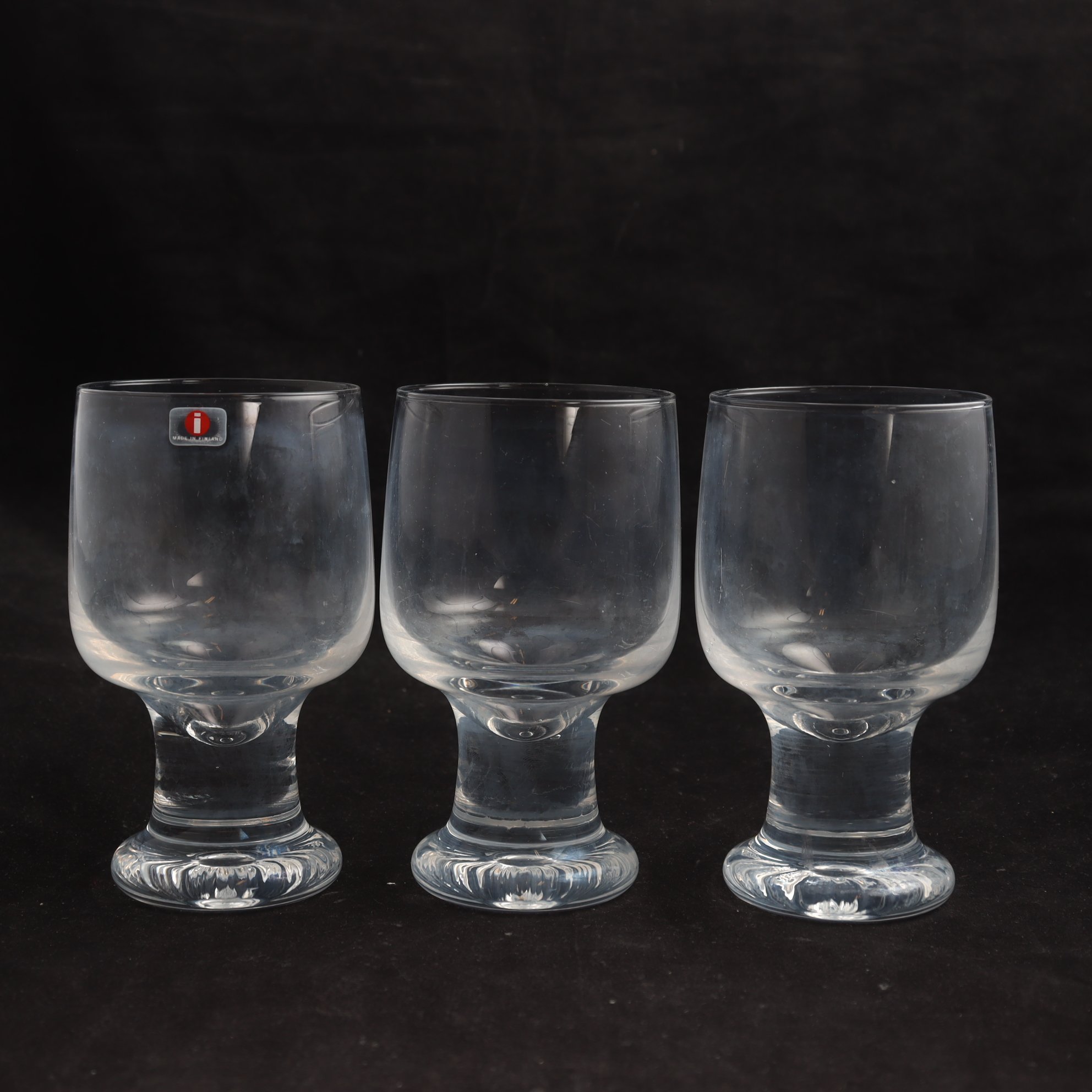 Vinglas,iittala, ’Joiku’, Tapio Wirkkala, 3 st.