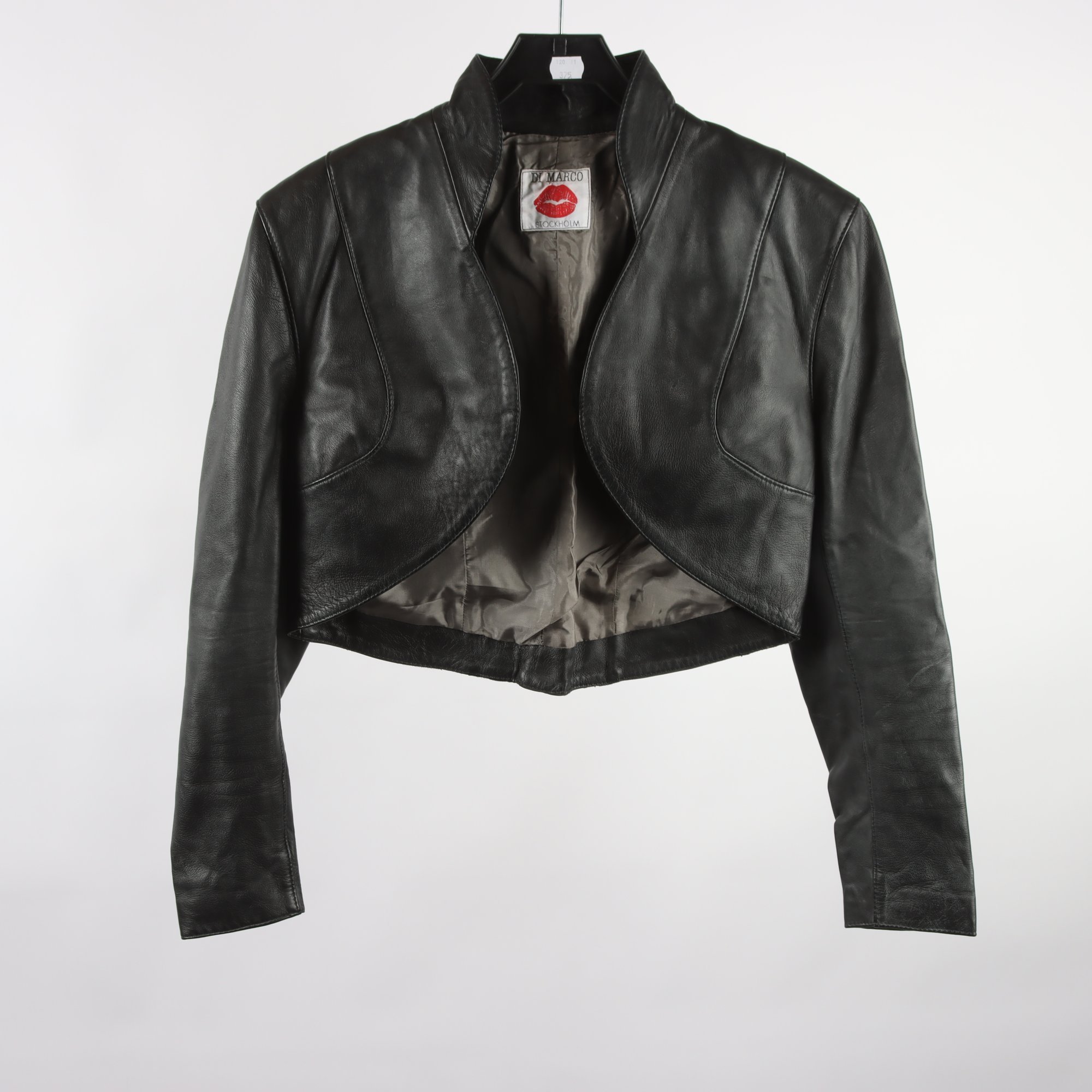 Skinnjacka, Di Marco Stockholm, svart, stl. ca. XS.