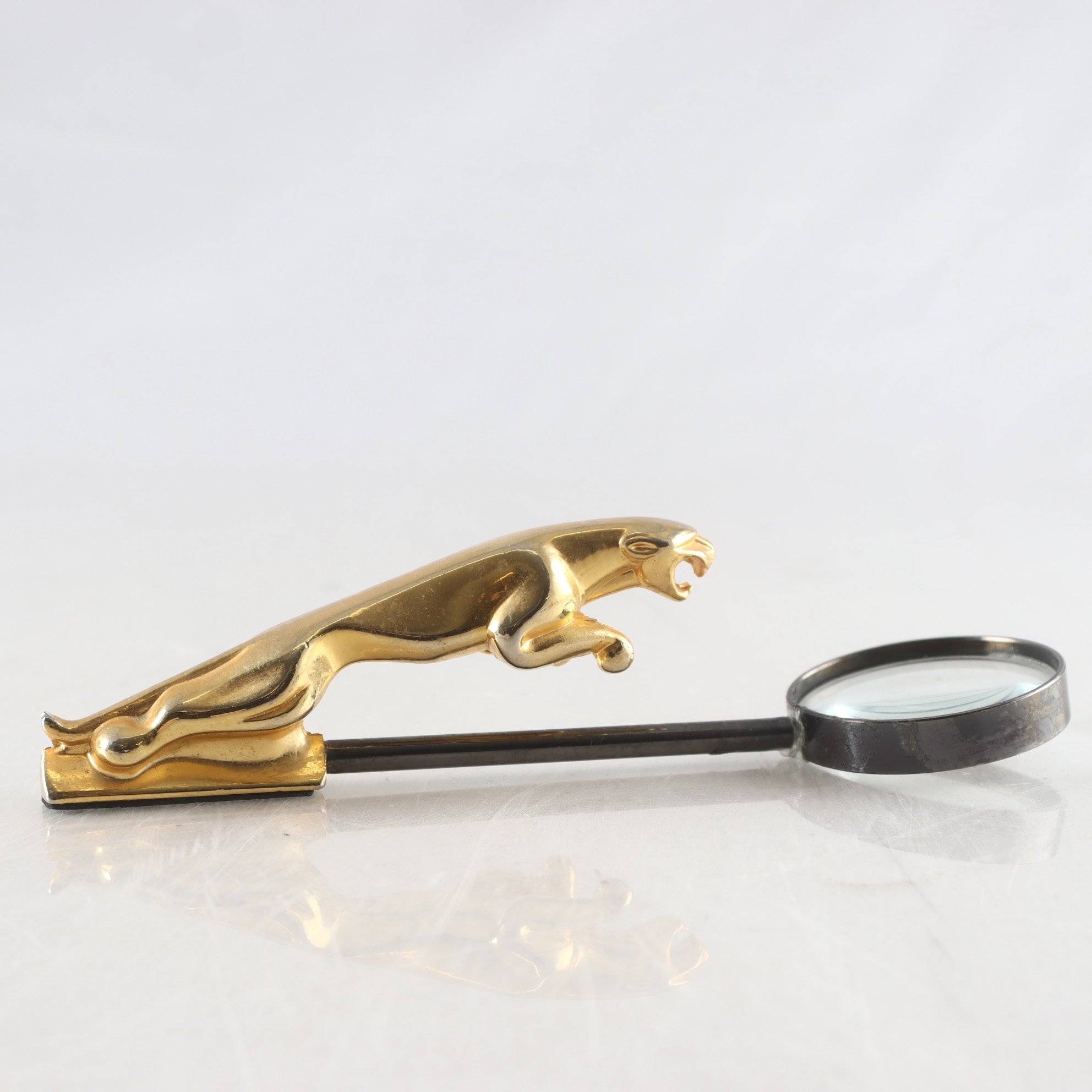 Förstoringsglas, metall, jaguar