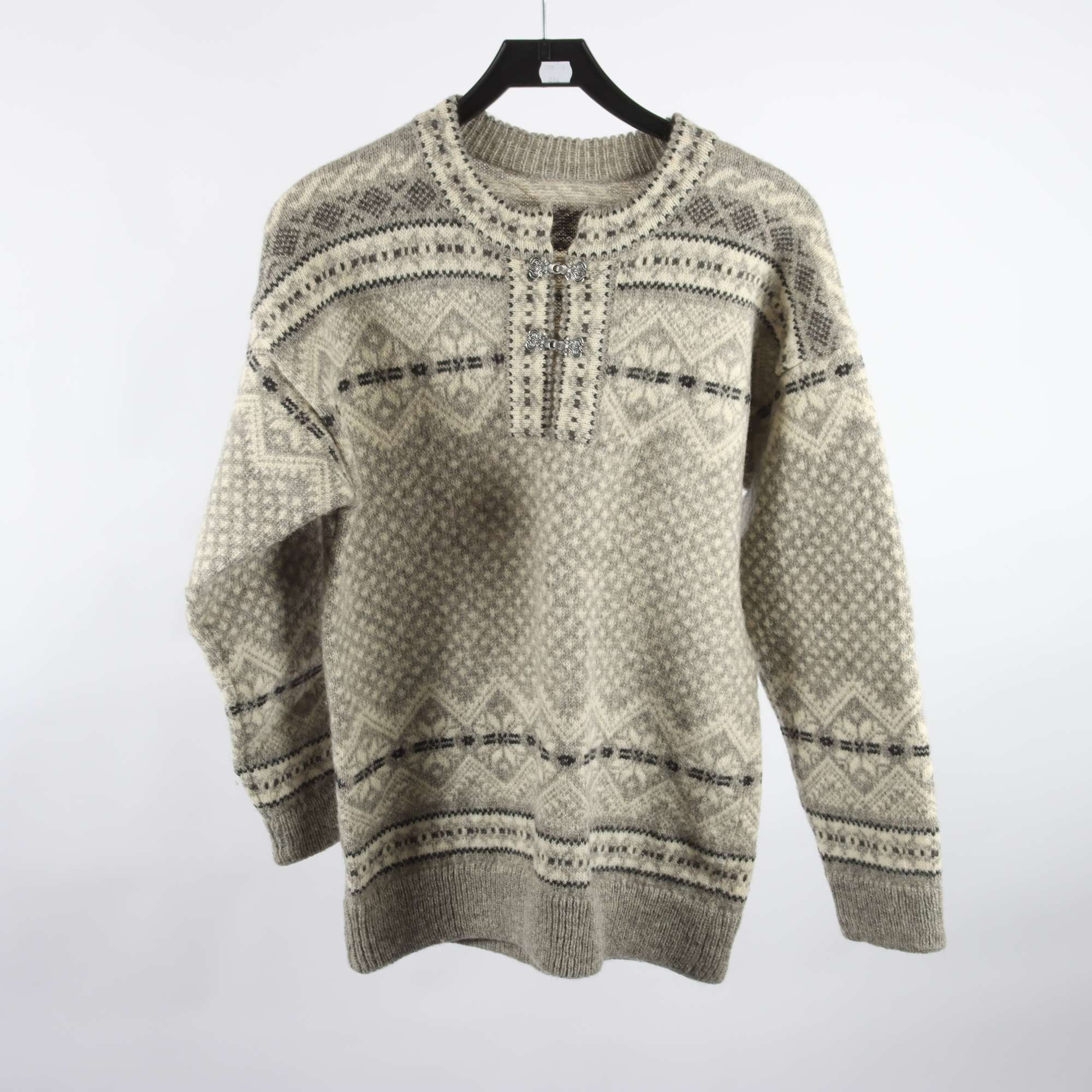 Tröja, Okänd, grå, ull, stl. ca. S/M.