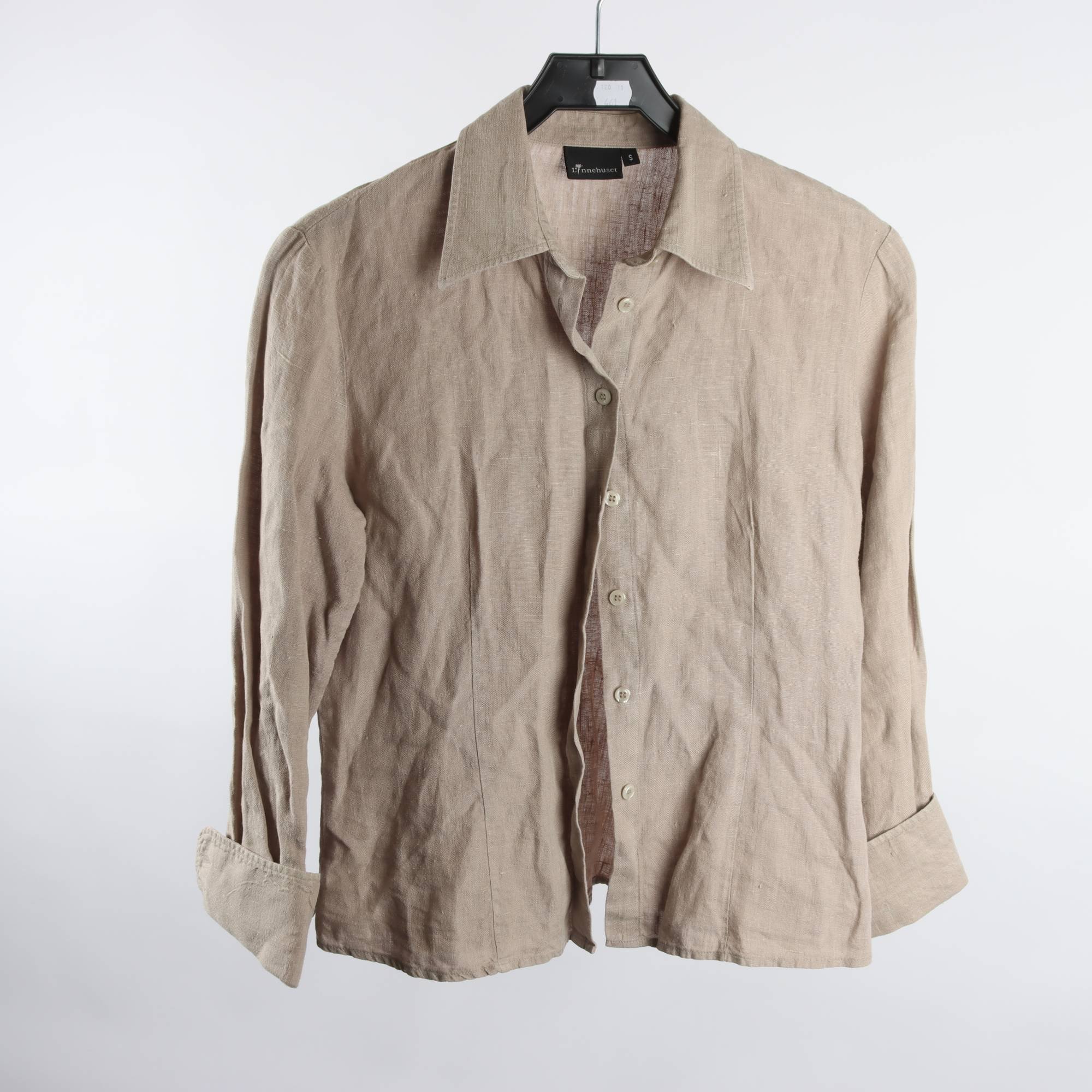 Blus, Linnehuset, beige, 100% lin, stl. S.