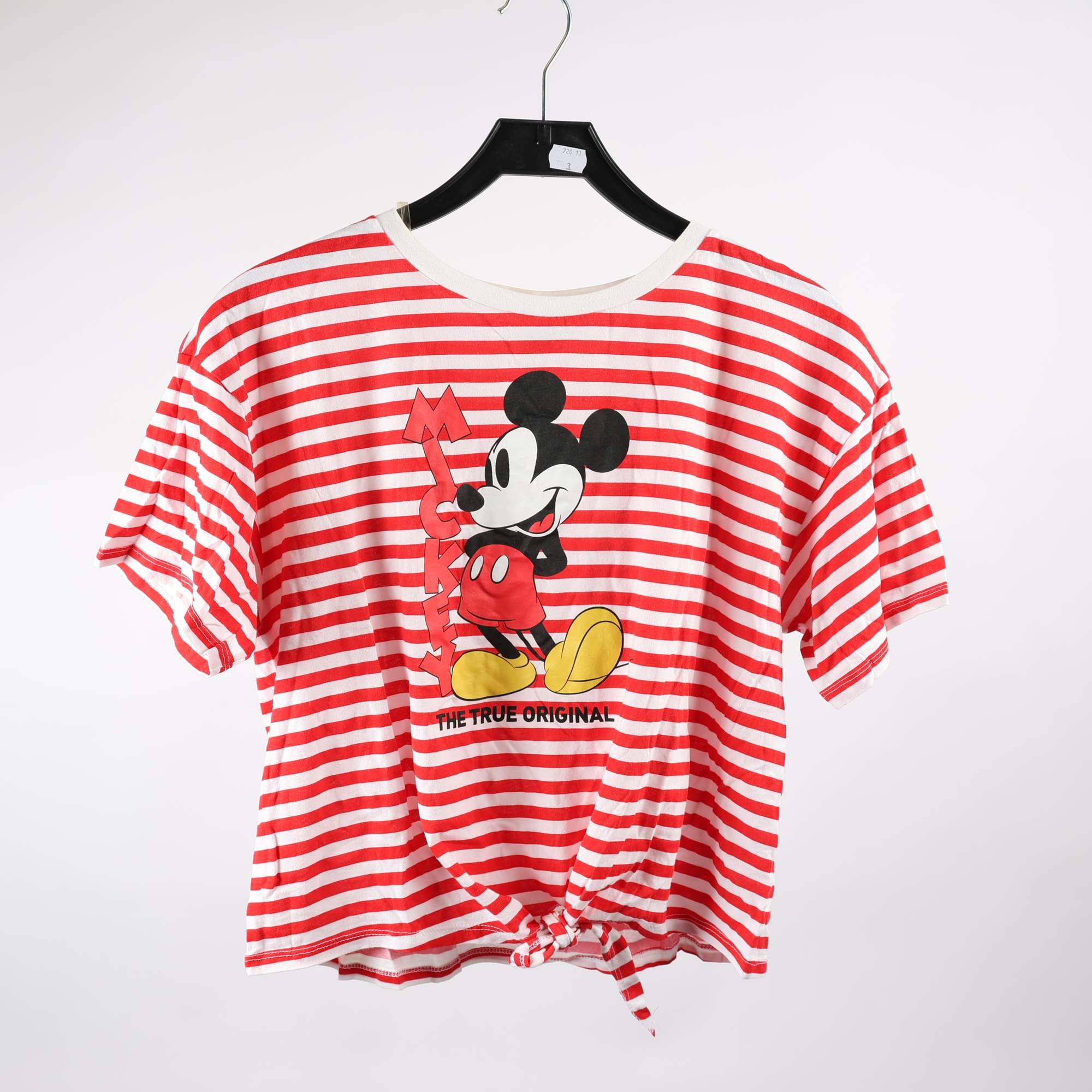 T-shirt, Disney, Mickey Mouse, röd, vit, randig, stl. M