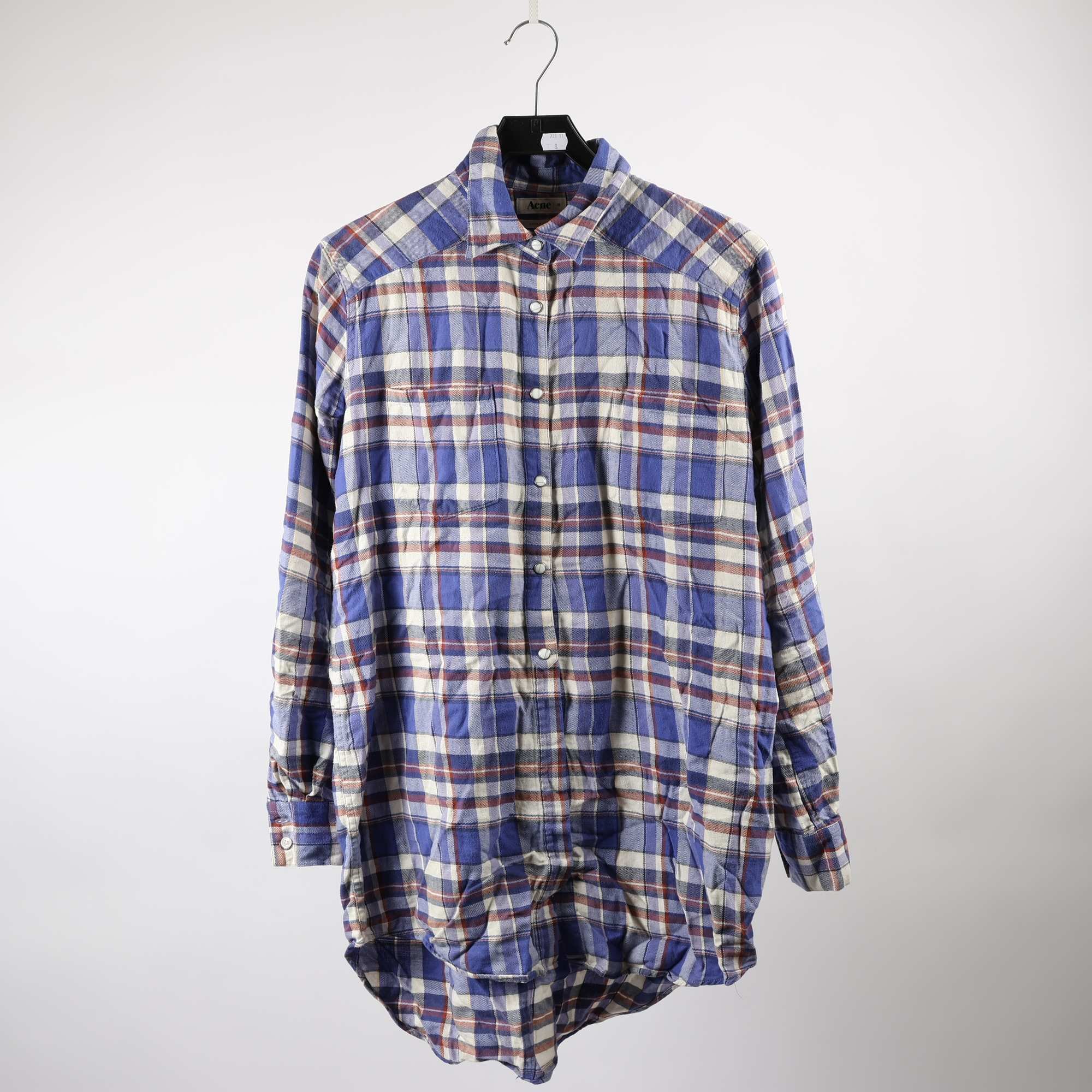 Skjorta, Acne, blå, rutig, stl. 38