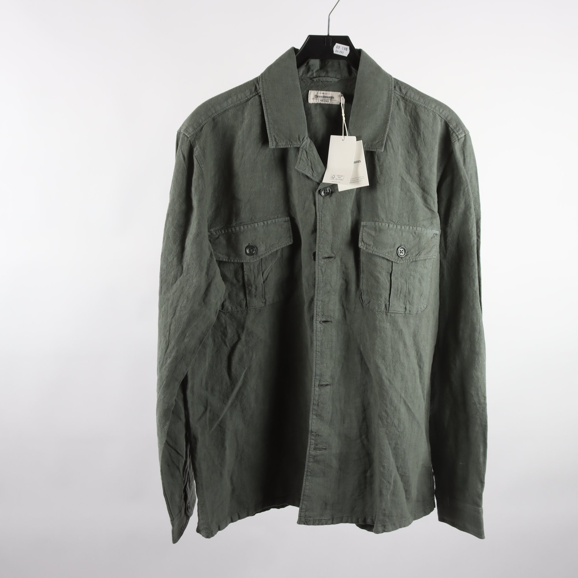 Skjorta, Dressmann, 100% lin, stl. L