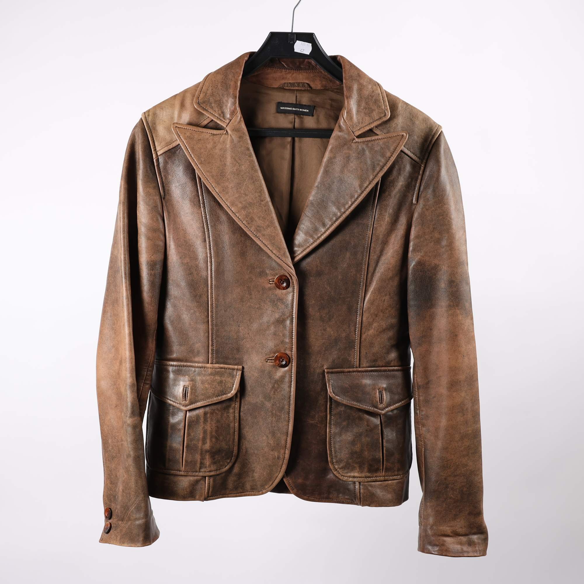 Skinnkavaj, Massimo Dutti, brun, stl. M