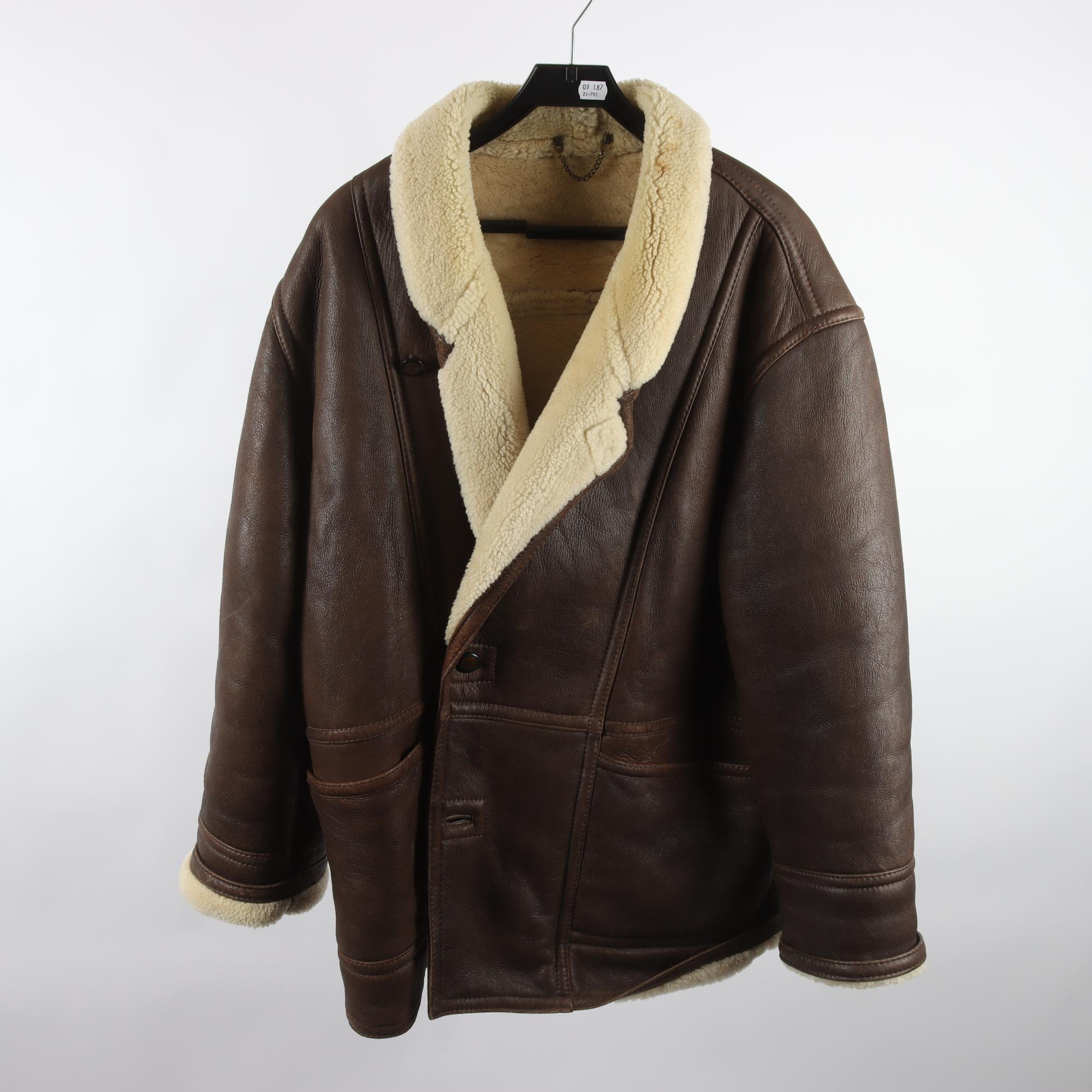 Skinnjacka, Tower, vintage, 100% fårskinn, stl. M