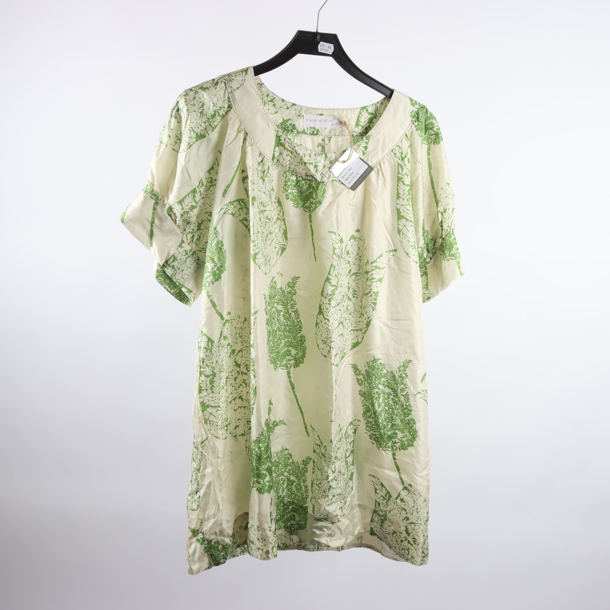 Klänning, Drappa Dot Deluxe, 100% siden, stl.L