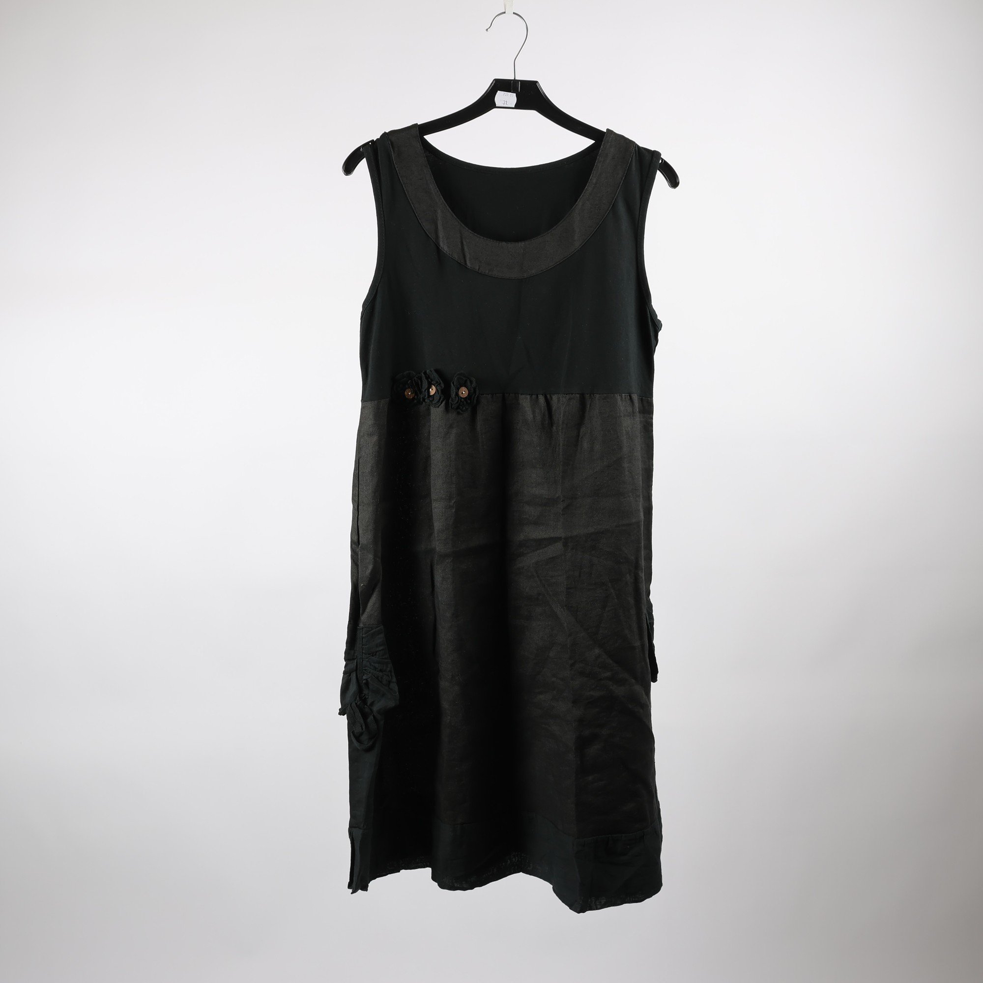 Linneklänning, Made in Italy, svart, stl ca. S